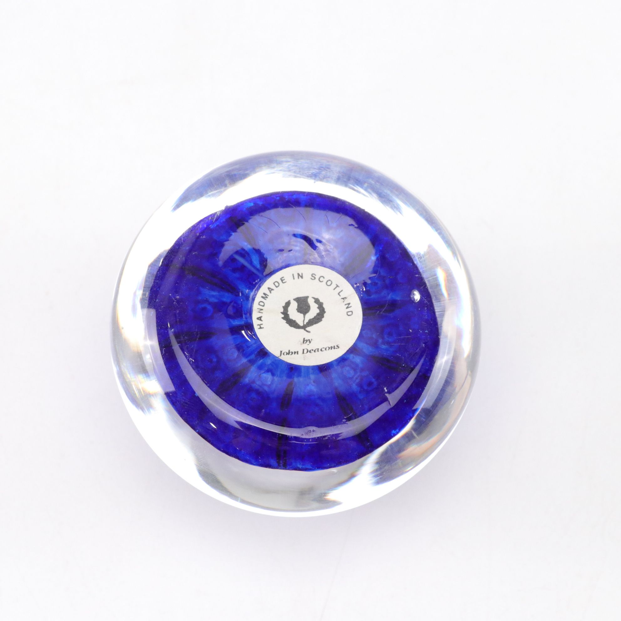 Italian Murano Millefiori and Spiral Swirl Glass Paperweights with John Deacons