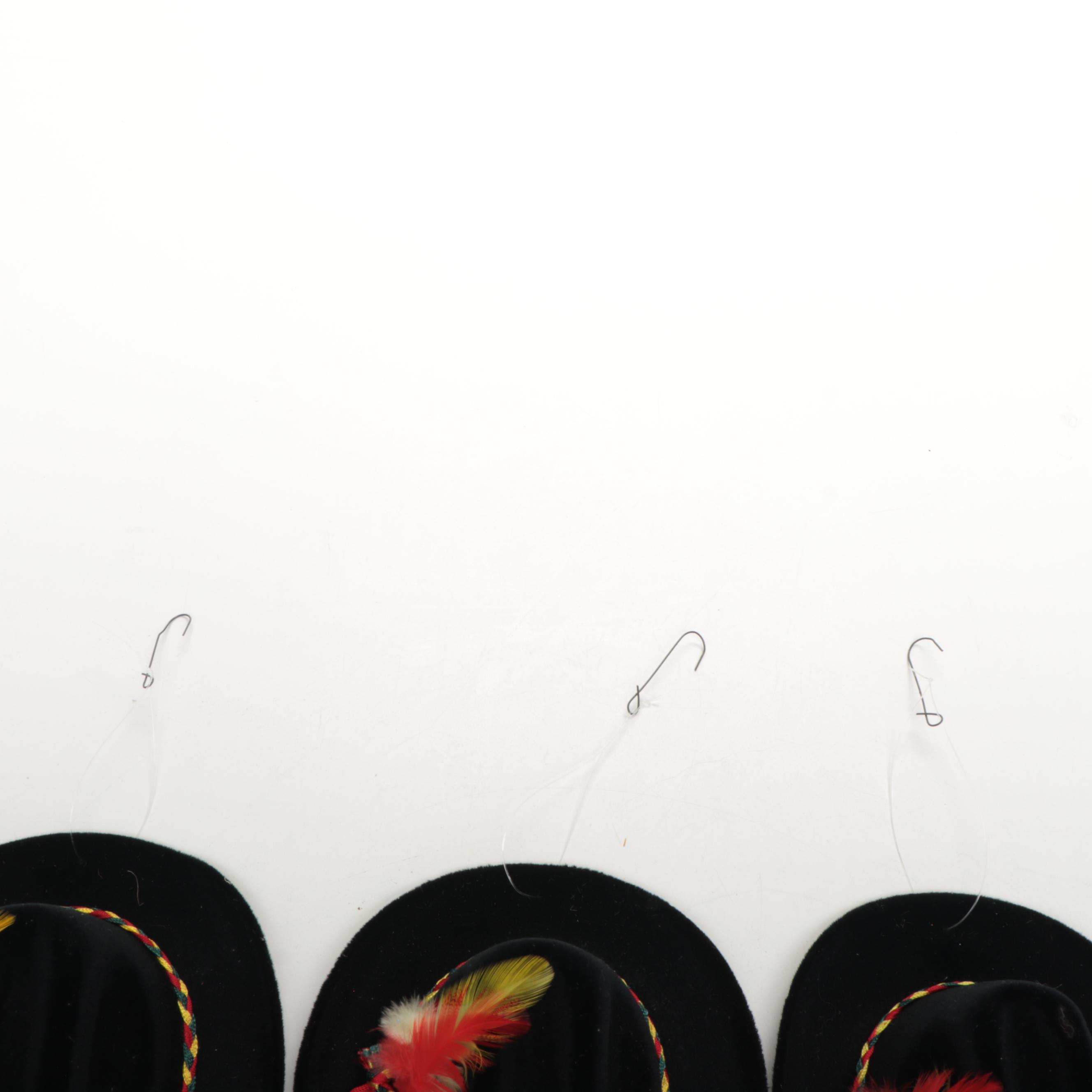 Dept. 56 Rodeo Hat Company Felt Christmas Tree Ornaments