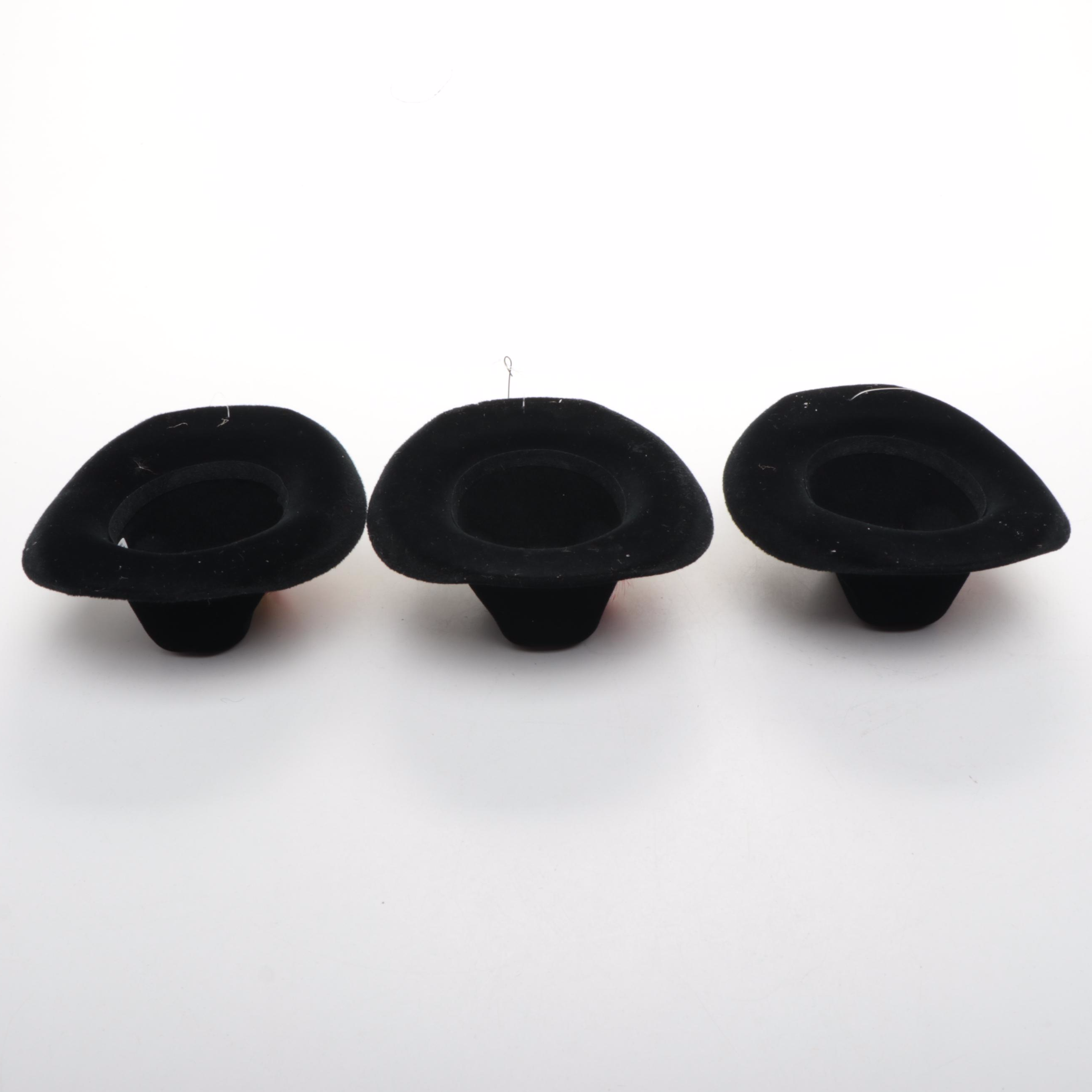 Dept. 56 Rodeo Hat Company Felt Christmas Tree Ornaments