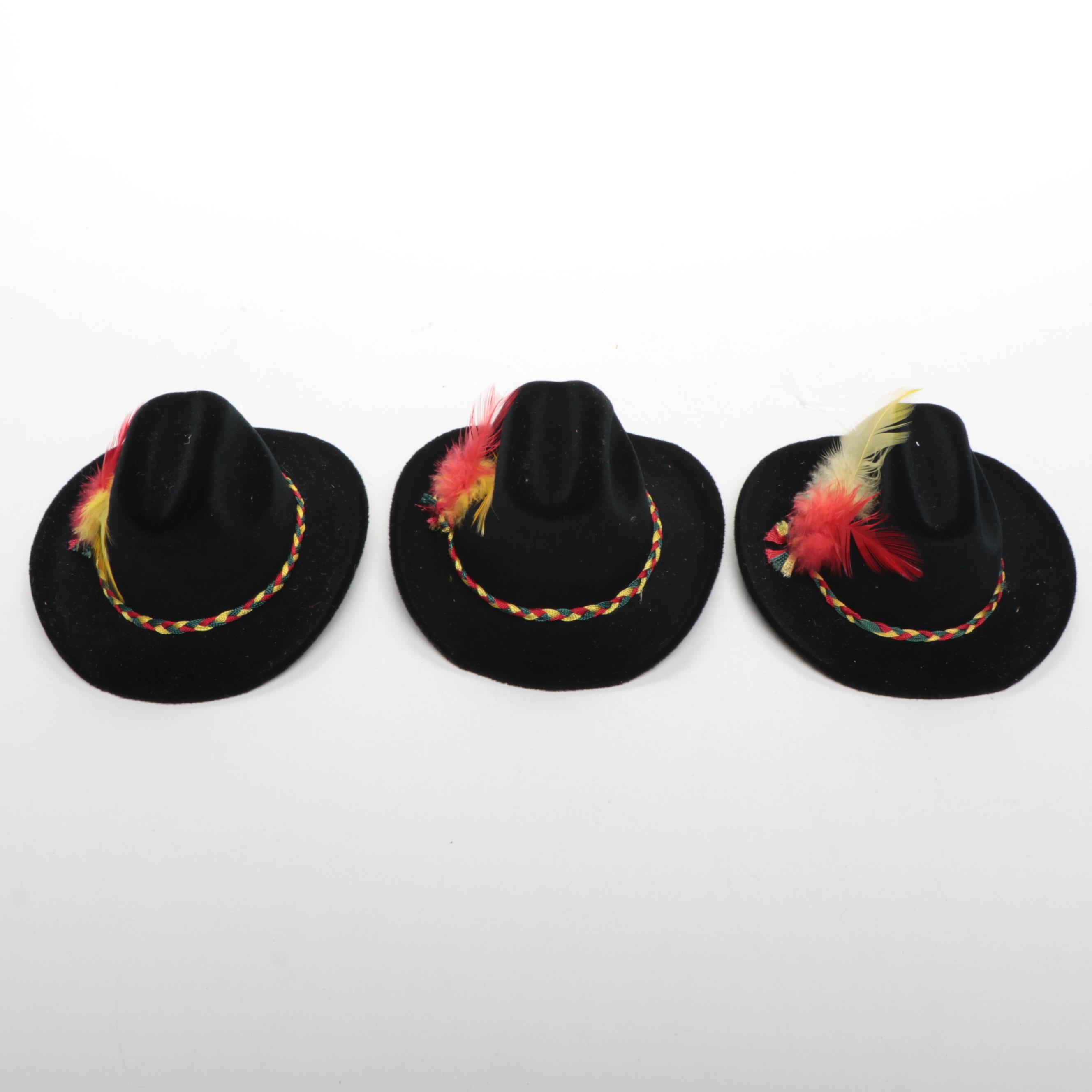 Dept. 56 Rodeo Hat Company Felt Christmas Tree Ornaments