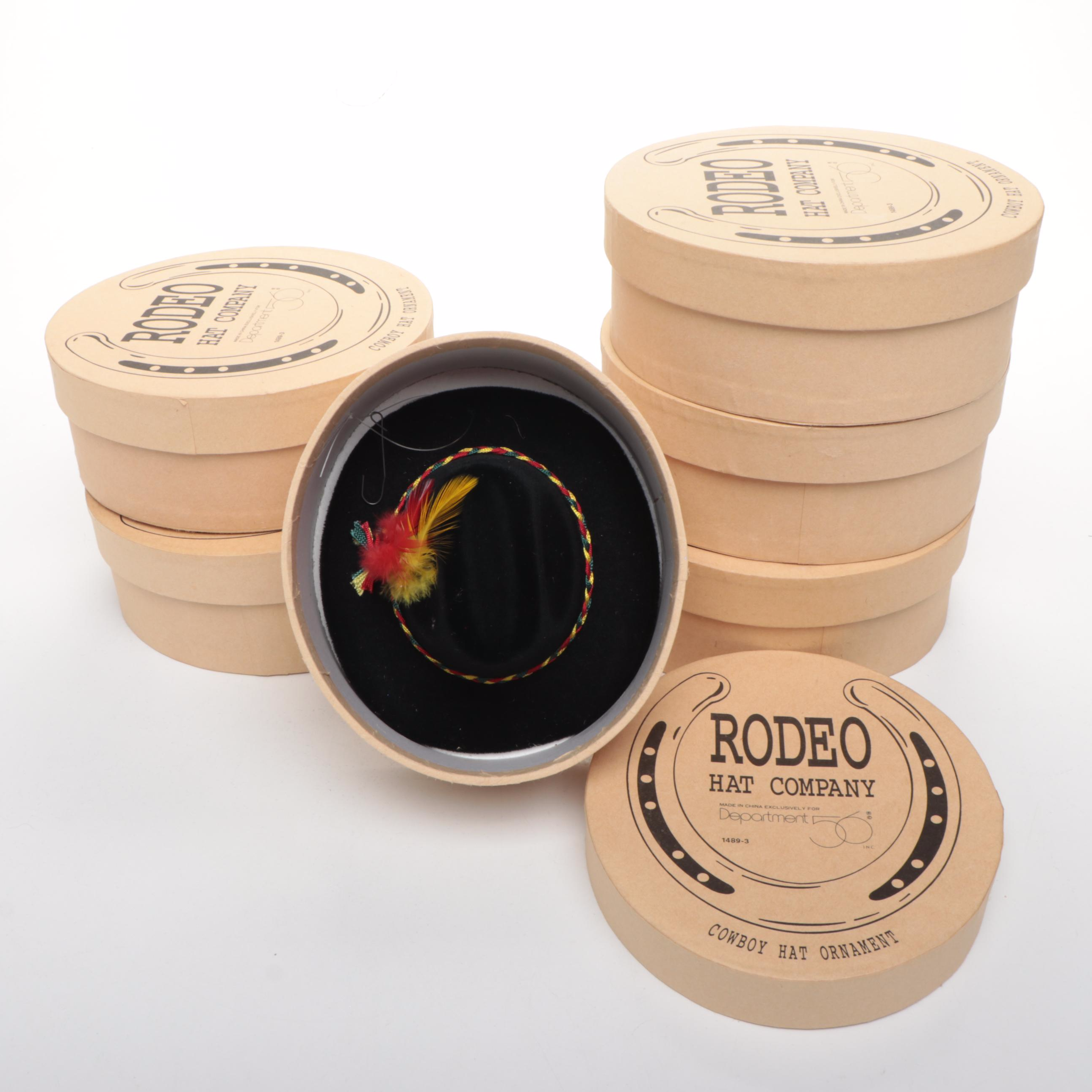 Dept. 56 Rodeo Hat Company Felt Christmas Tree Ornaments