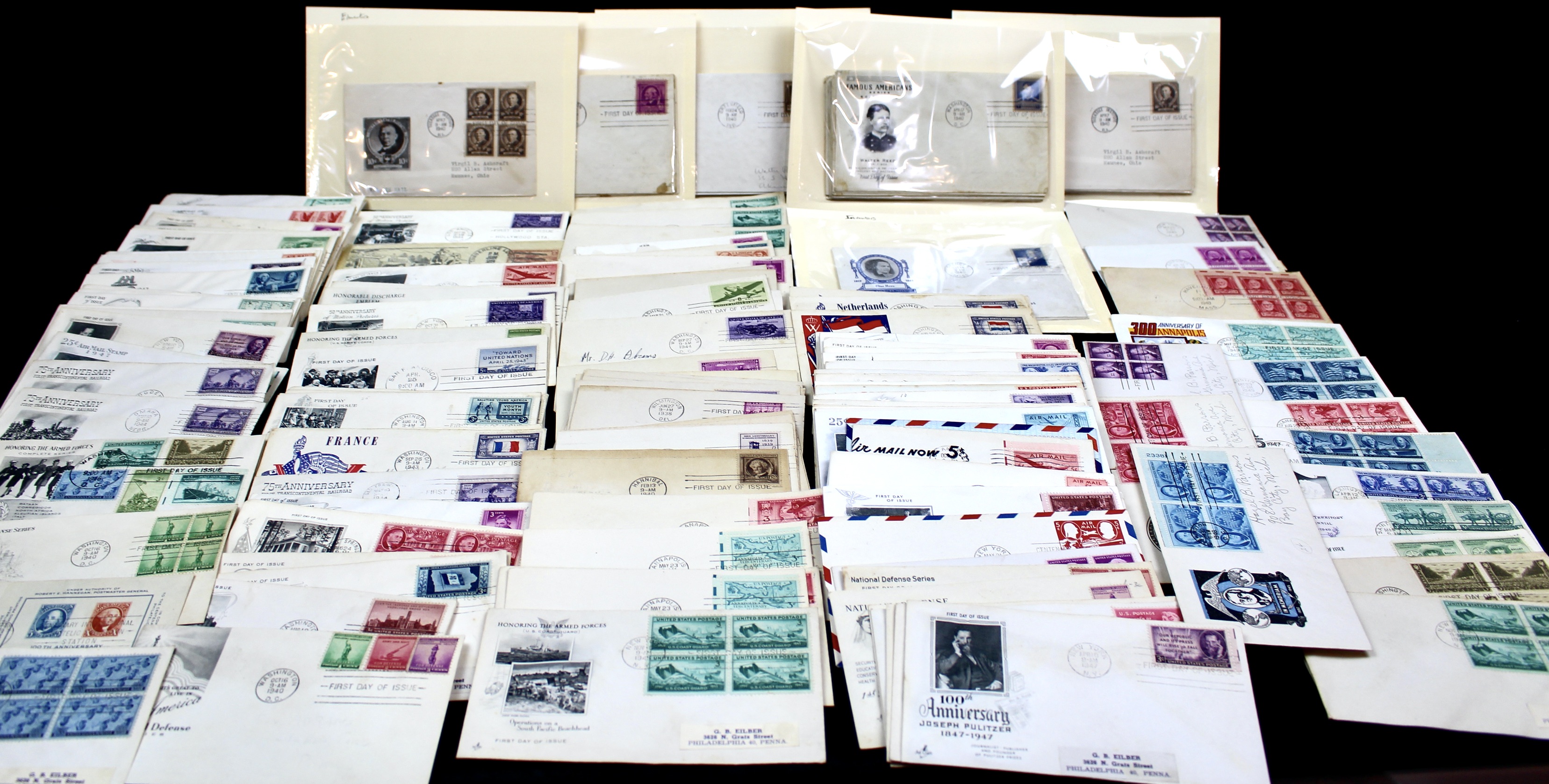Over 270 Earlier U.S. First Day Covers, 1937 to 1949