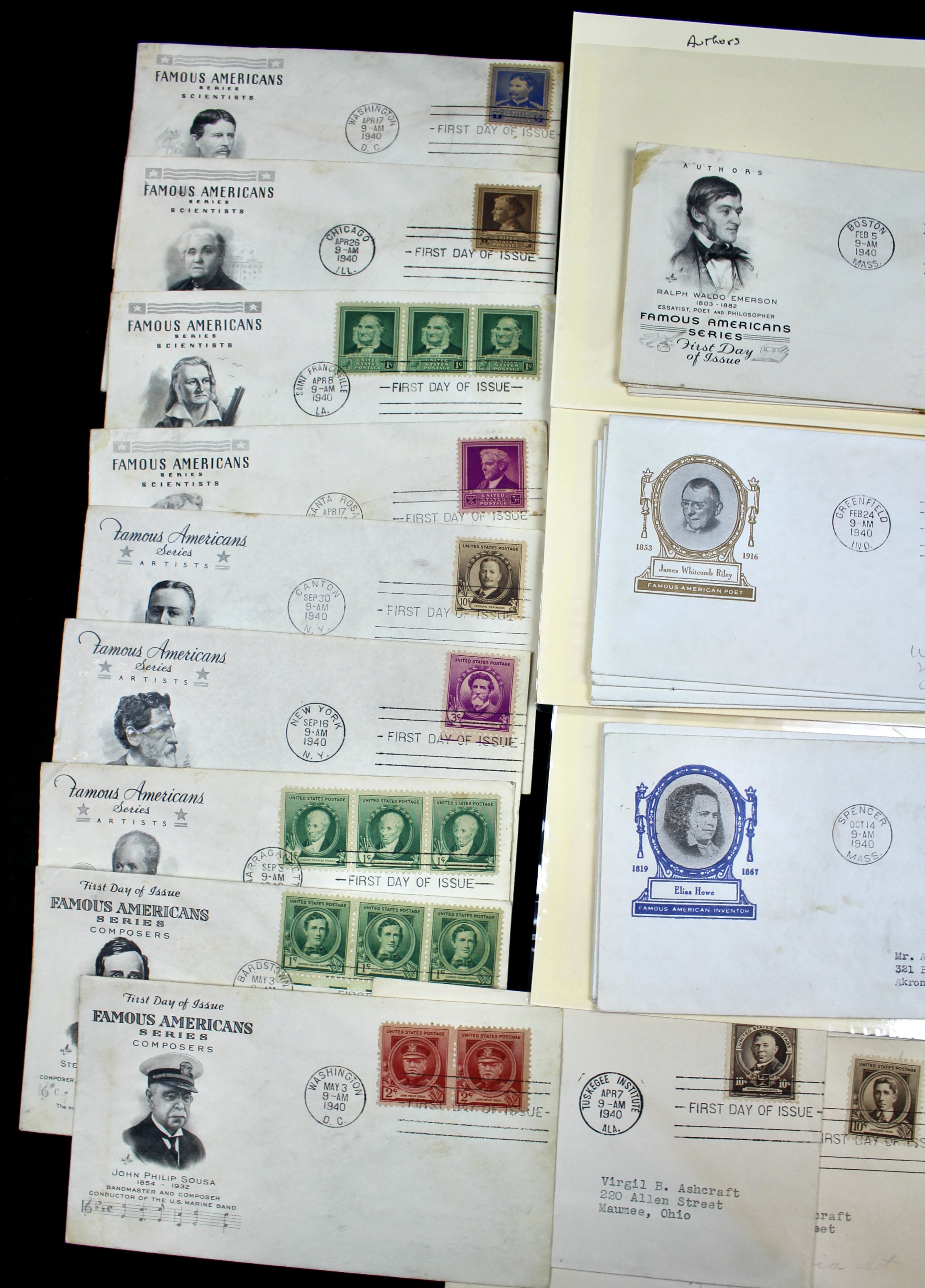 Over 270 Earlier U.S. First Day Covers, 1937 to 1949
