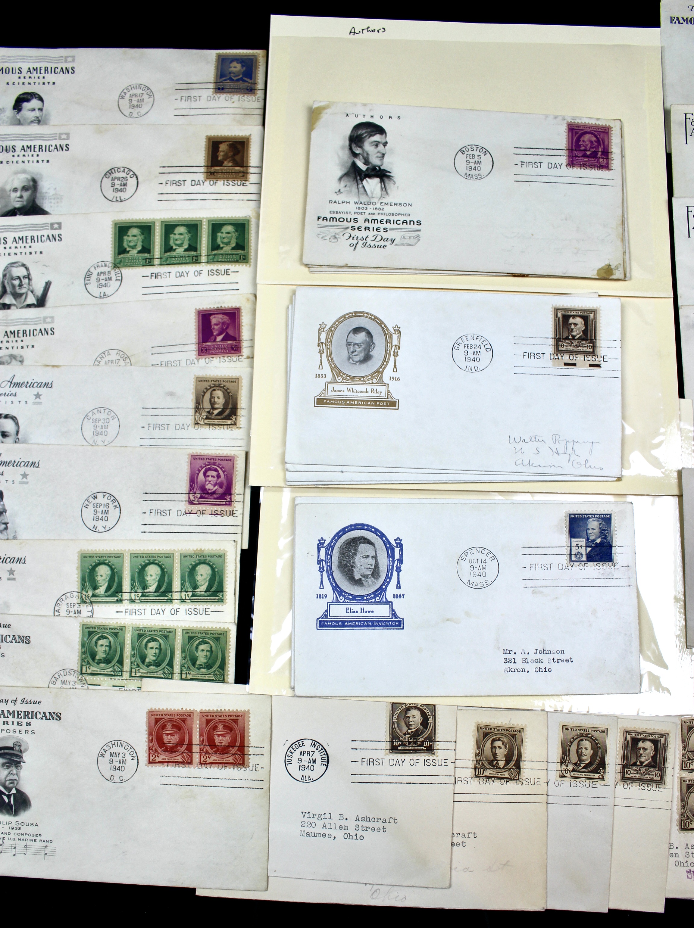 Over 270 Earlier U.S. First Day Covers, 1937 to 1949
