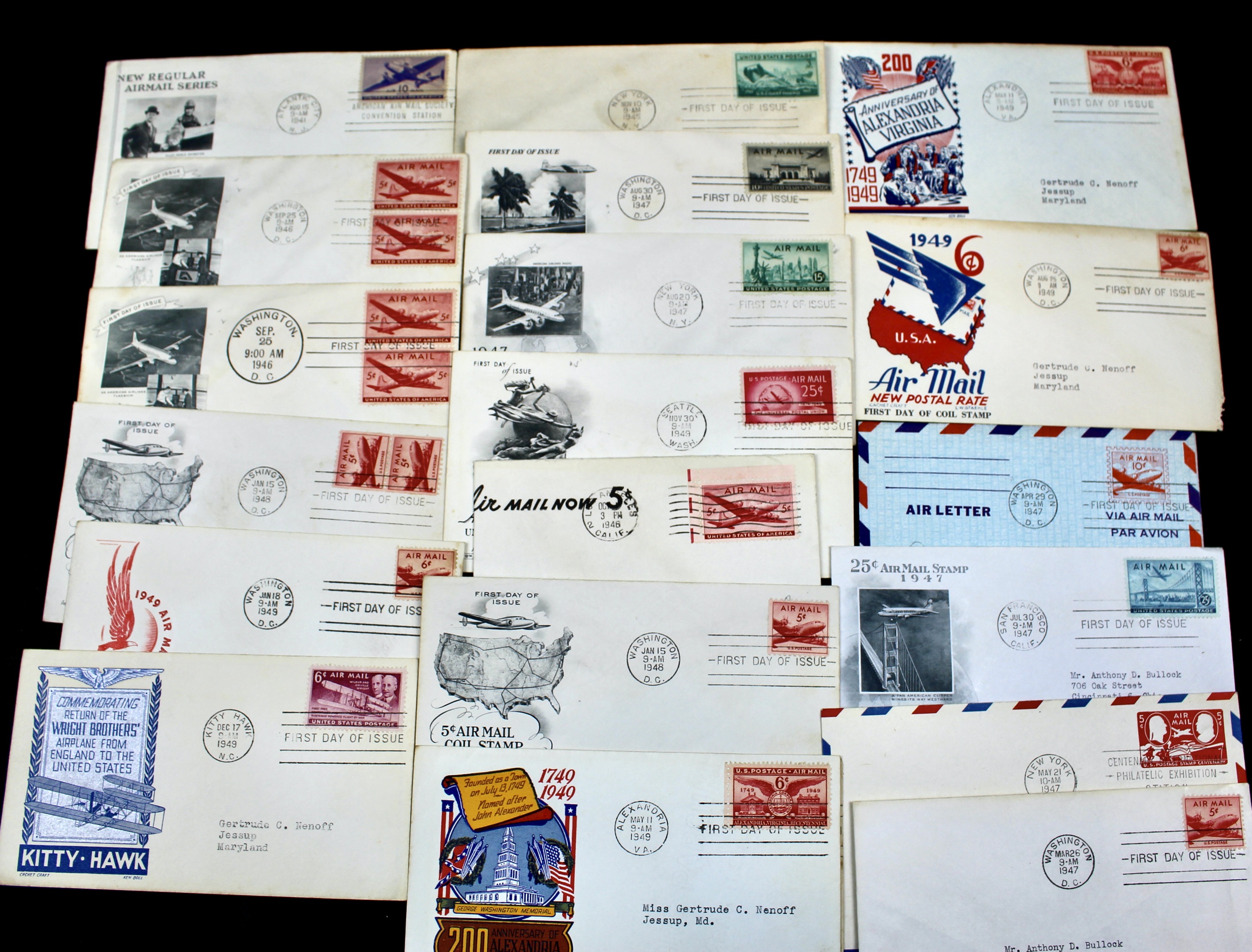 Over 270 Earlier U.S. First Day Covers, 1937 to 1949