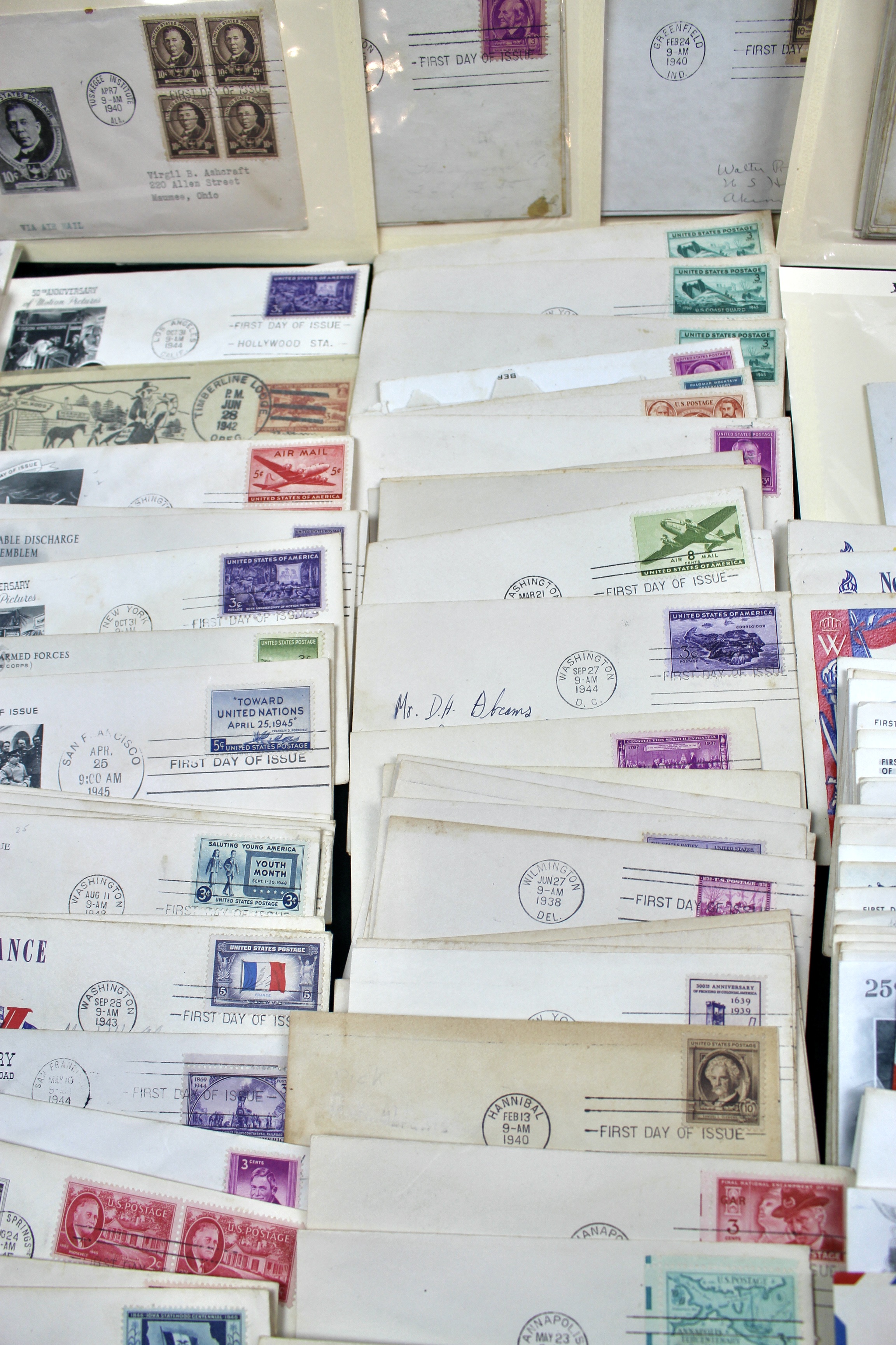 Over 270 Earlier U.S. First Day Covers, 1937 to 1949
