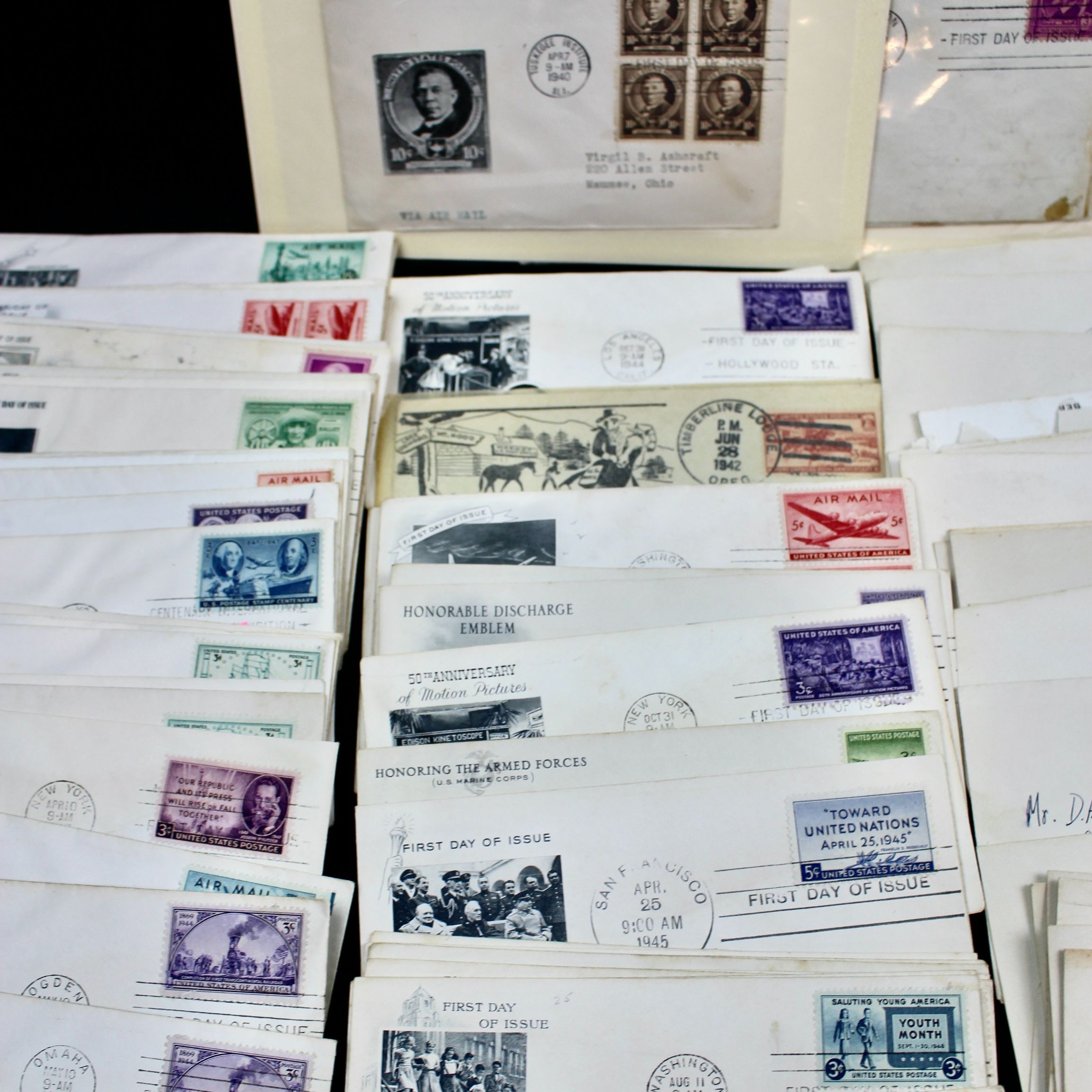 Over 270 Earlier U.S. First Day Covers, 1937 to 1949