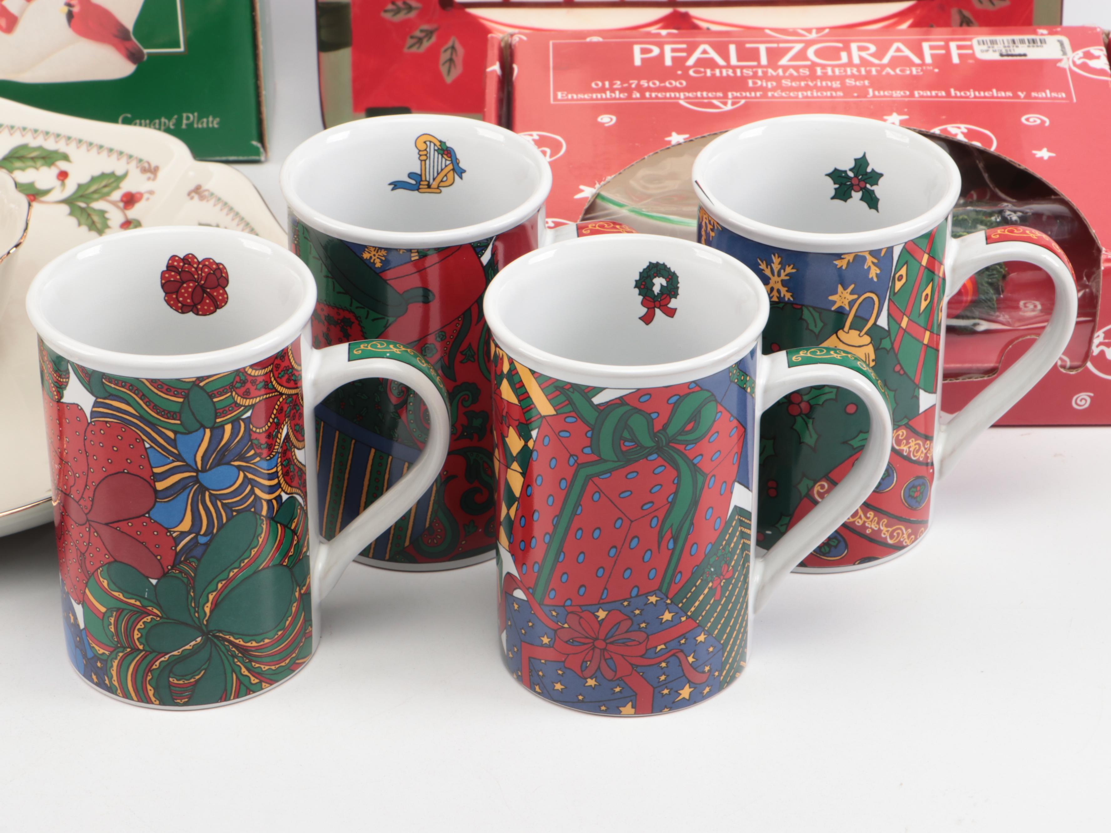 Pfaltzgraff "Christmas Heritage" with Other Tableware and Accessories