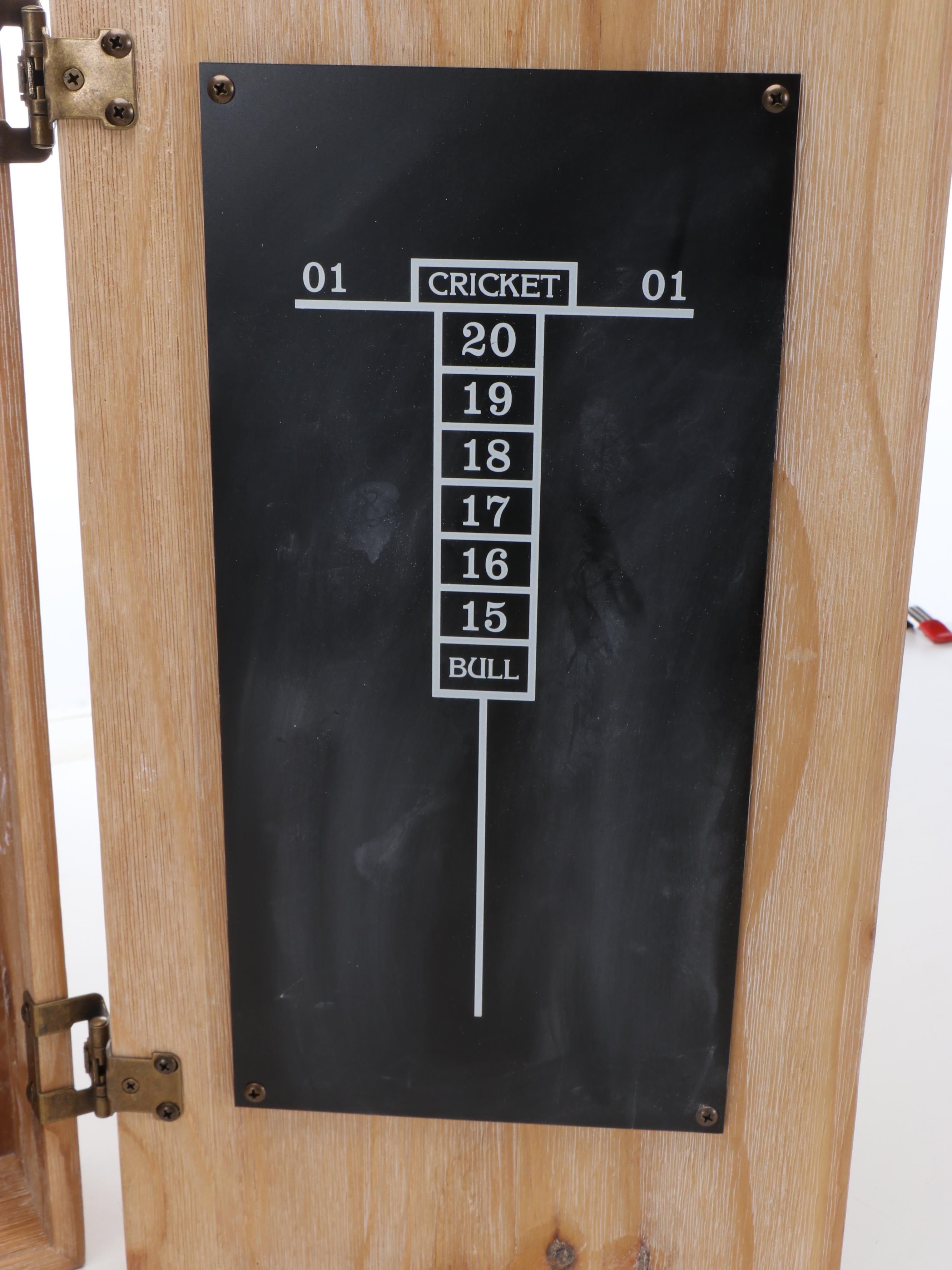 Winmau Blade 6 Dartboard in Cabinet and Dart Mat