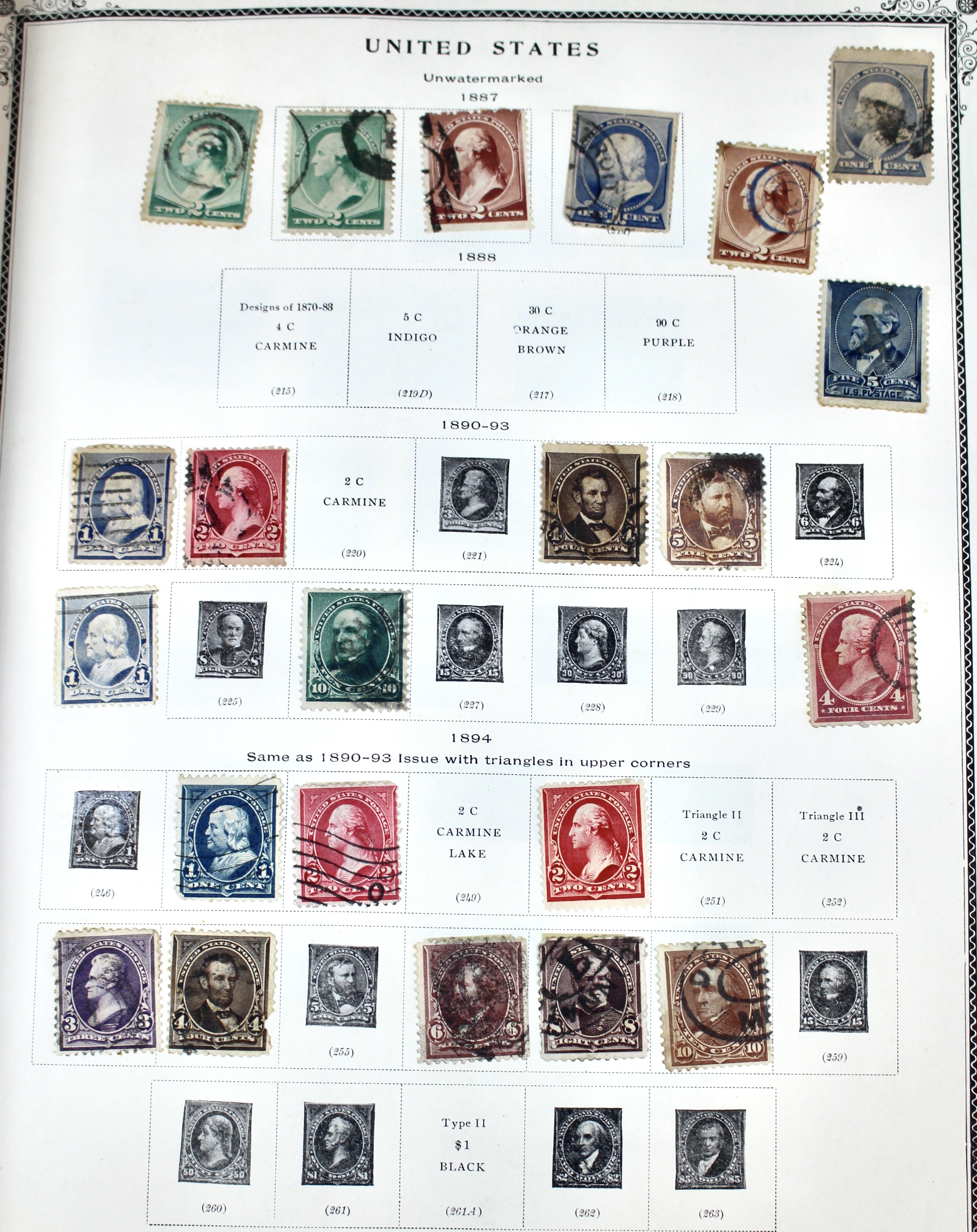 The American Album for United States Stamps, 1857 to 1960s