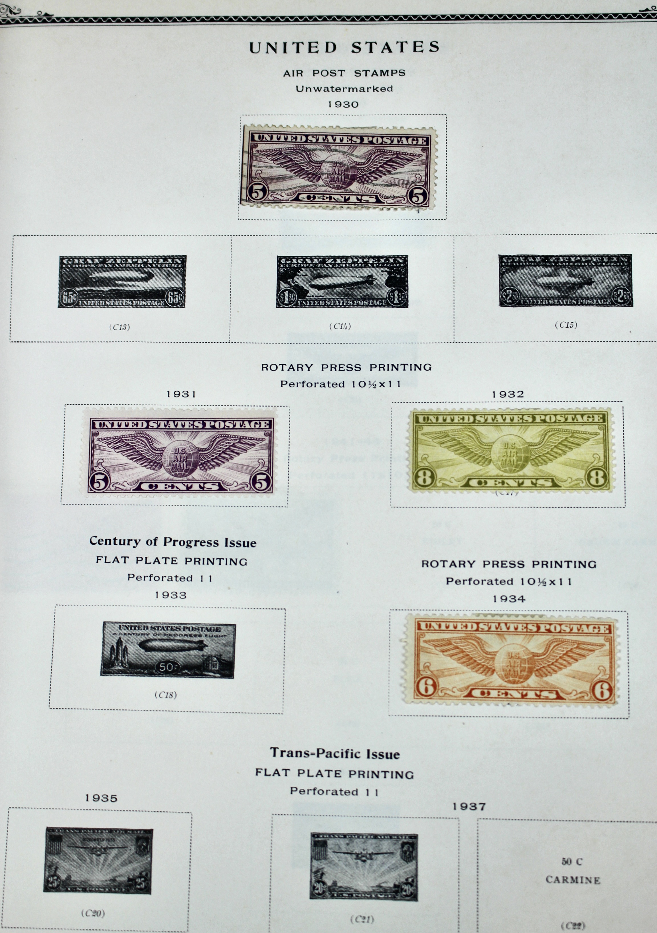The American Album for United States Stamps, 1857 to 1960s