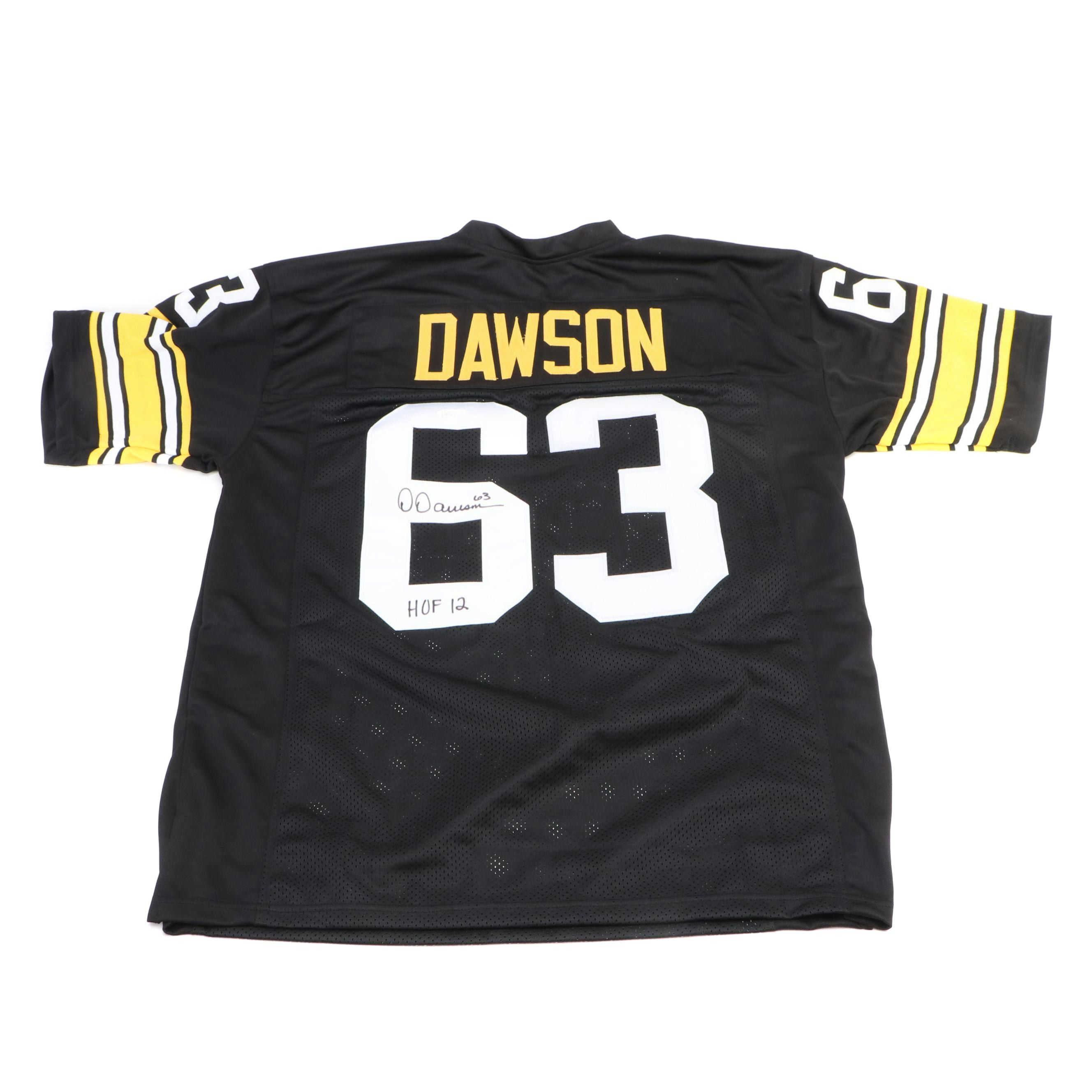 Dermontti Dawson Signed “HOF 12” Pittsburgh Steelers Football Jersey, JSA