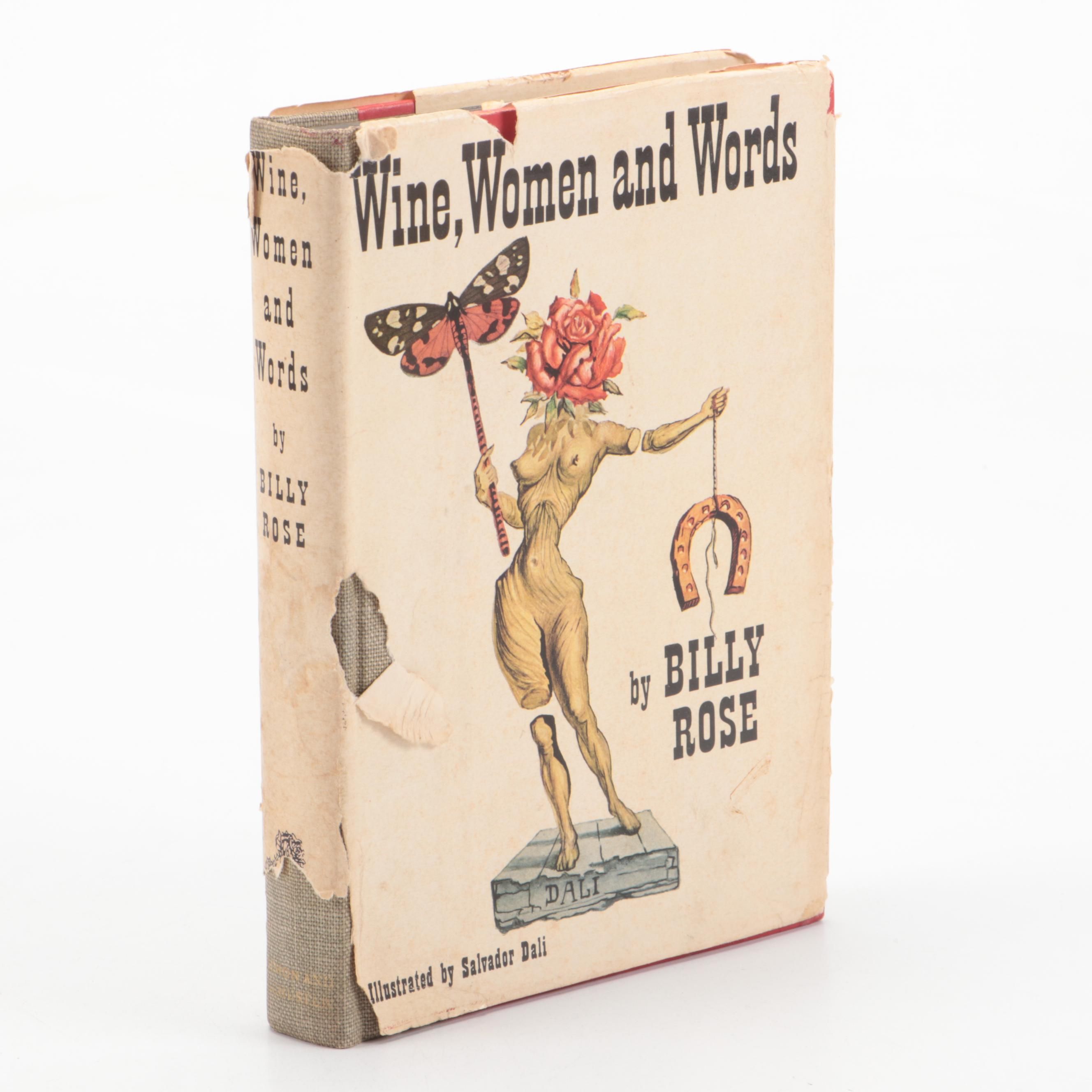 Salvador Dalí Illustrated "Wine, Women and Words" by Billy Rose, 1948