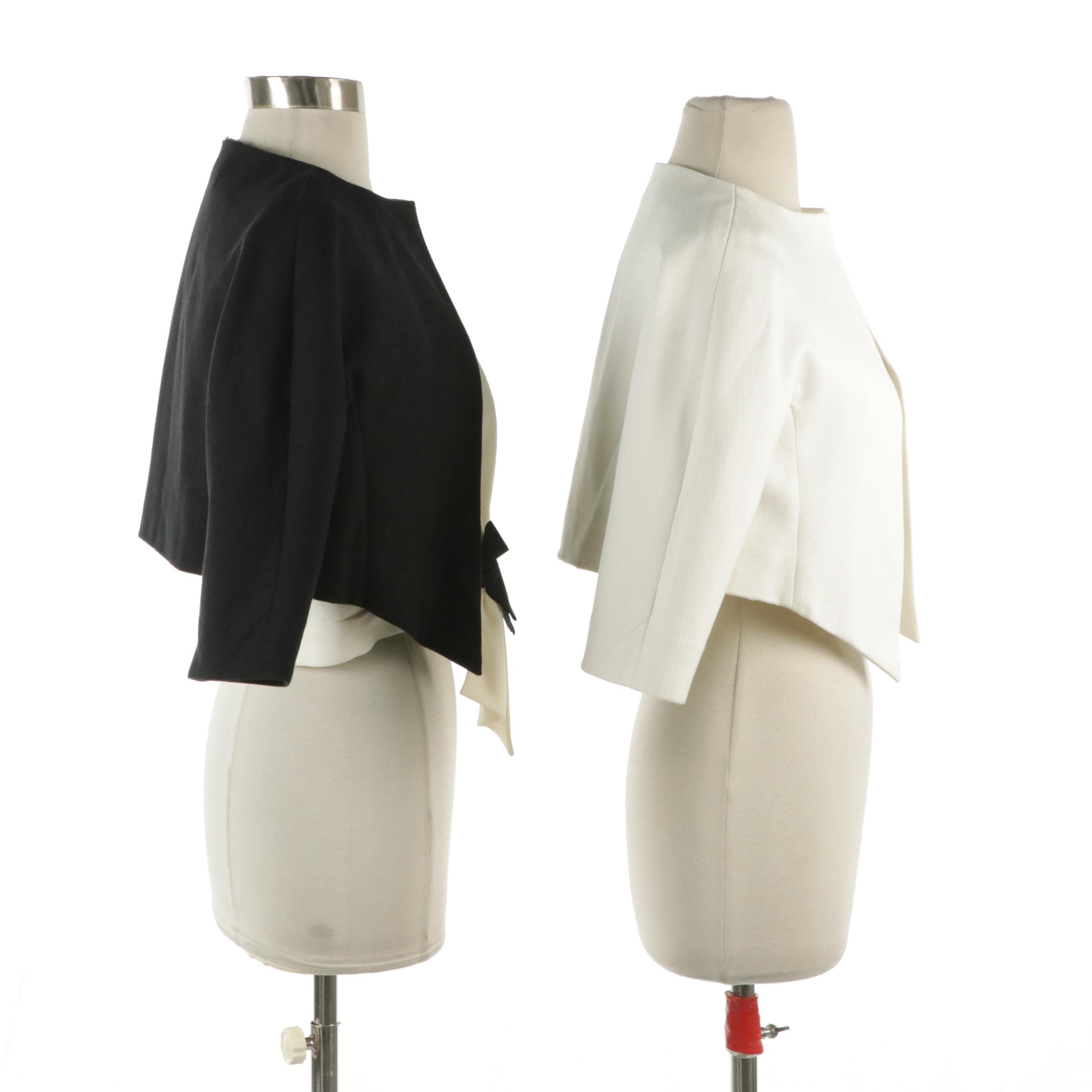 Balenciaga.Edition Textured Silk Bolero Jackets and Sleeveless Top with Bow