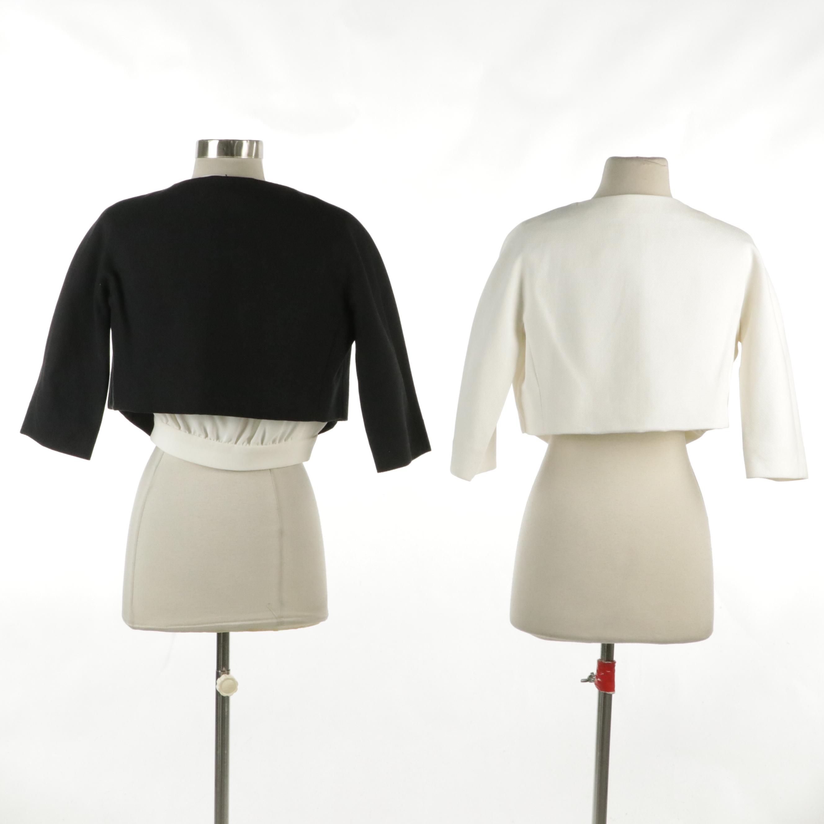 Balenciaga.Edition Textured Silk Bolero Jackets and Sleeveless Top with Bow