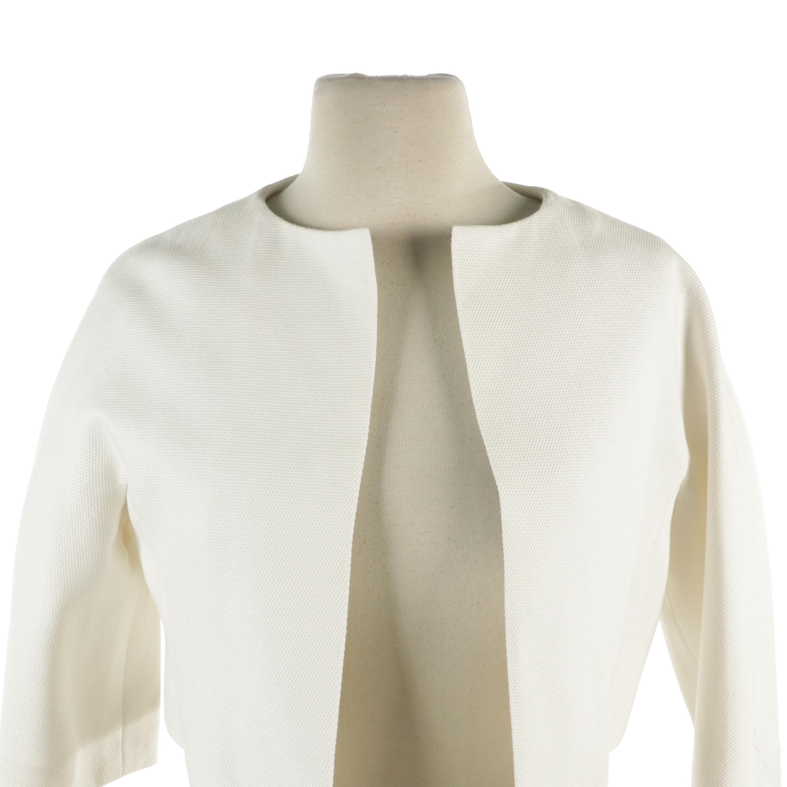 Balenciaga.Edition Textured Silk Bolero Jackets and Sleeveless Top with Bow