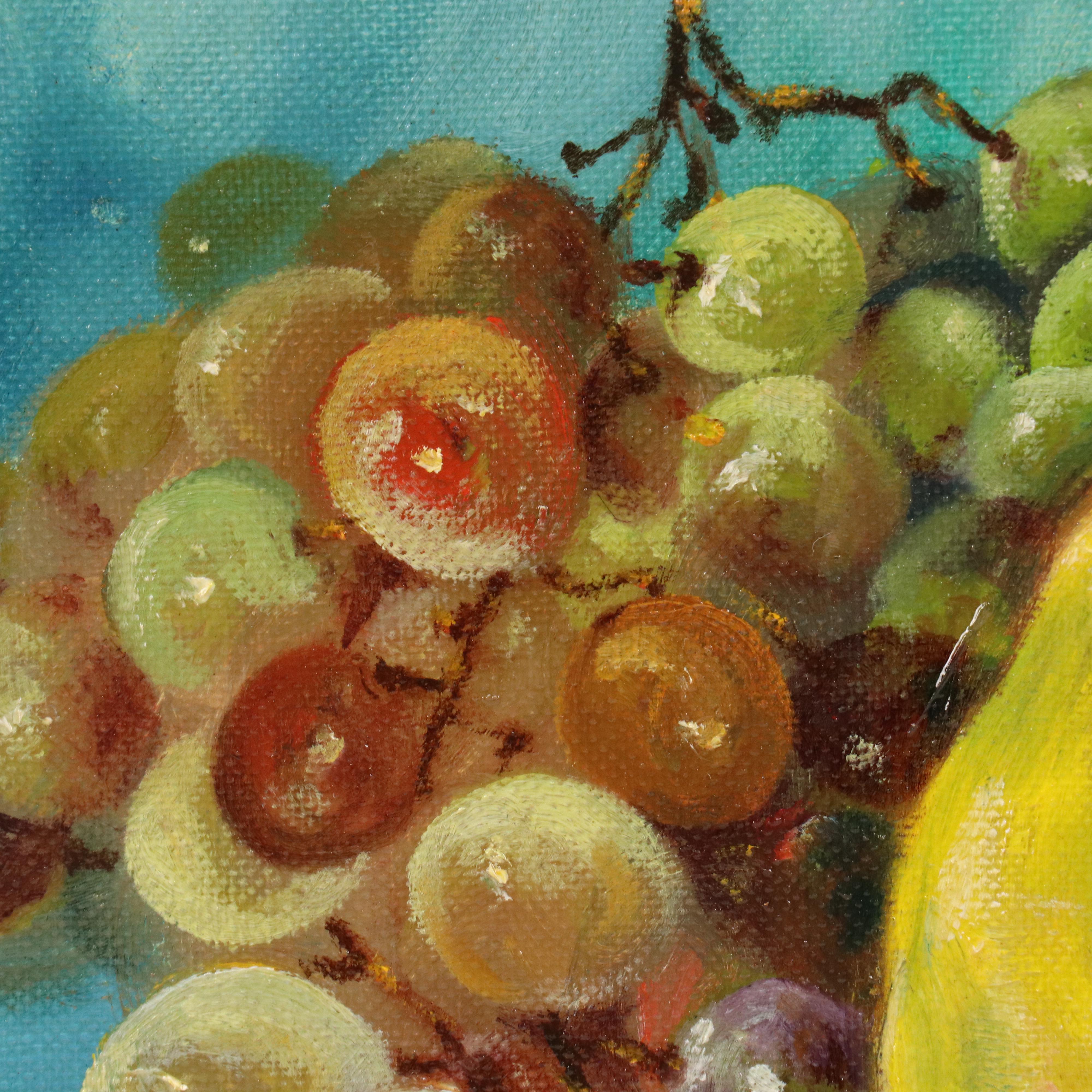 Still Life Oil Painting "Fruit," 1959