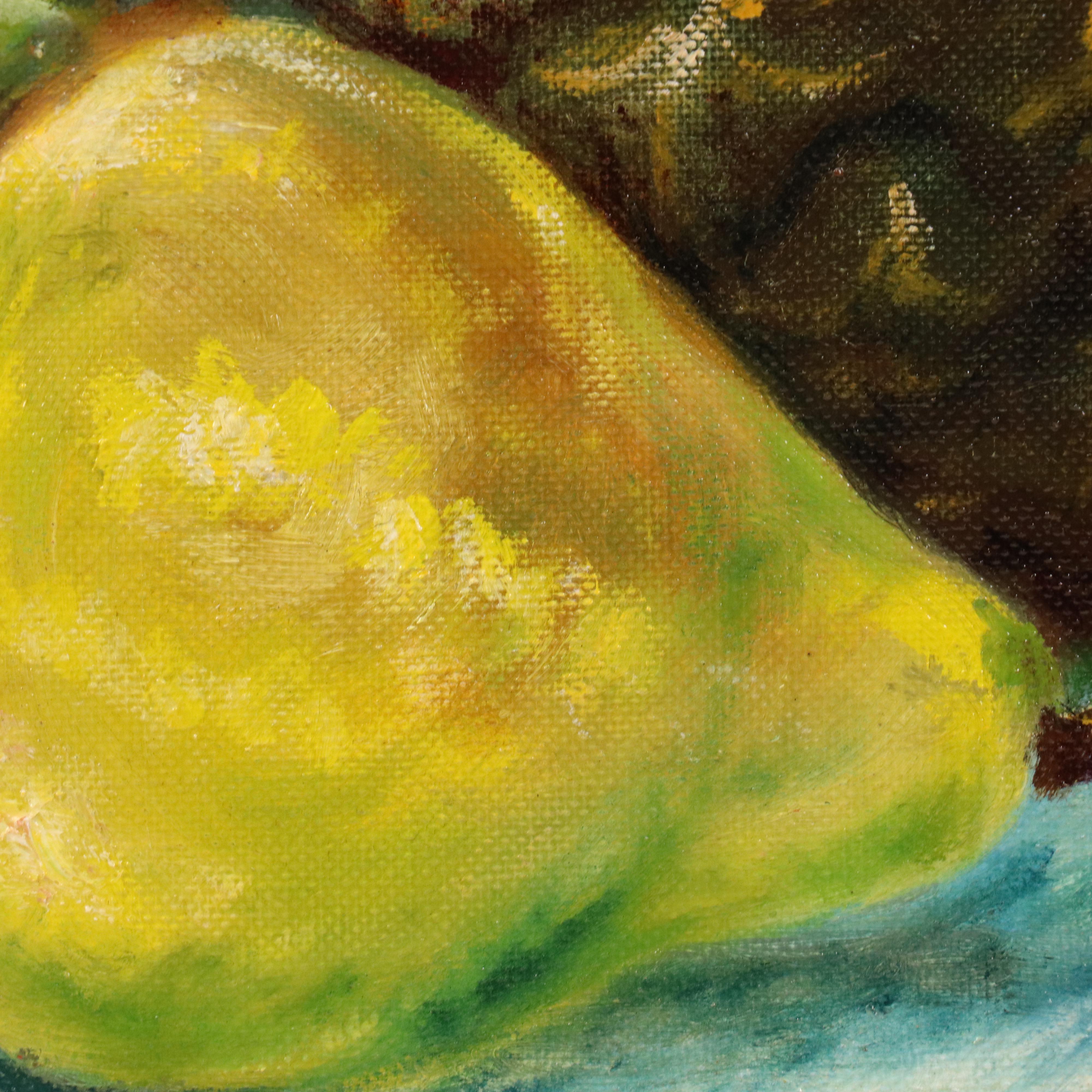 Still Life Oil Painting "Fruit," 1959