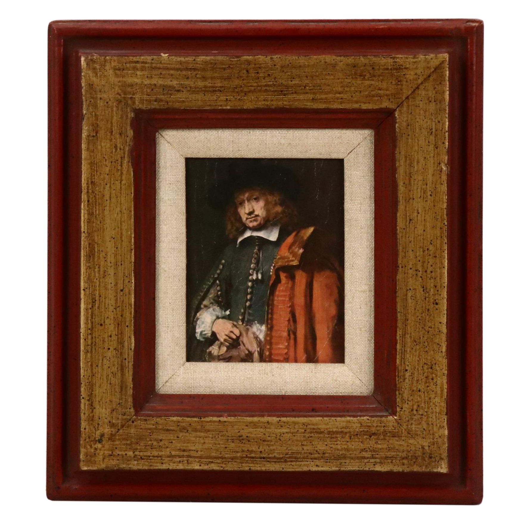 Embellished Offset Lithograph After Rembrandt "Portrait of Jan Six"