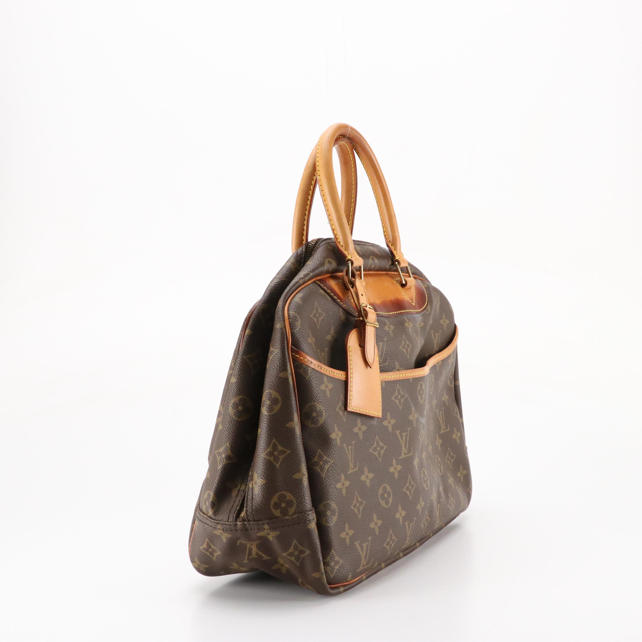 Louis Vuitton Deauville Handbag in Monogram Canvas and Vachetta Leather