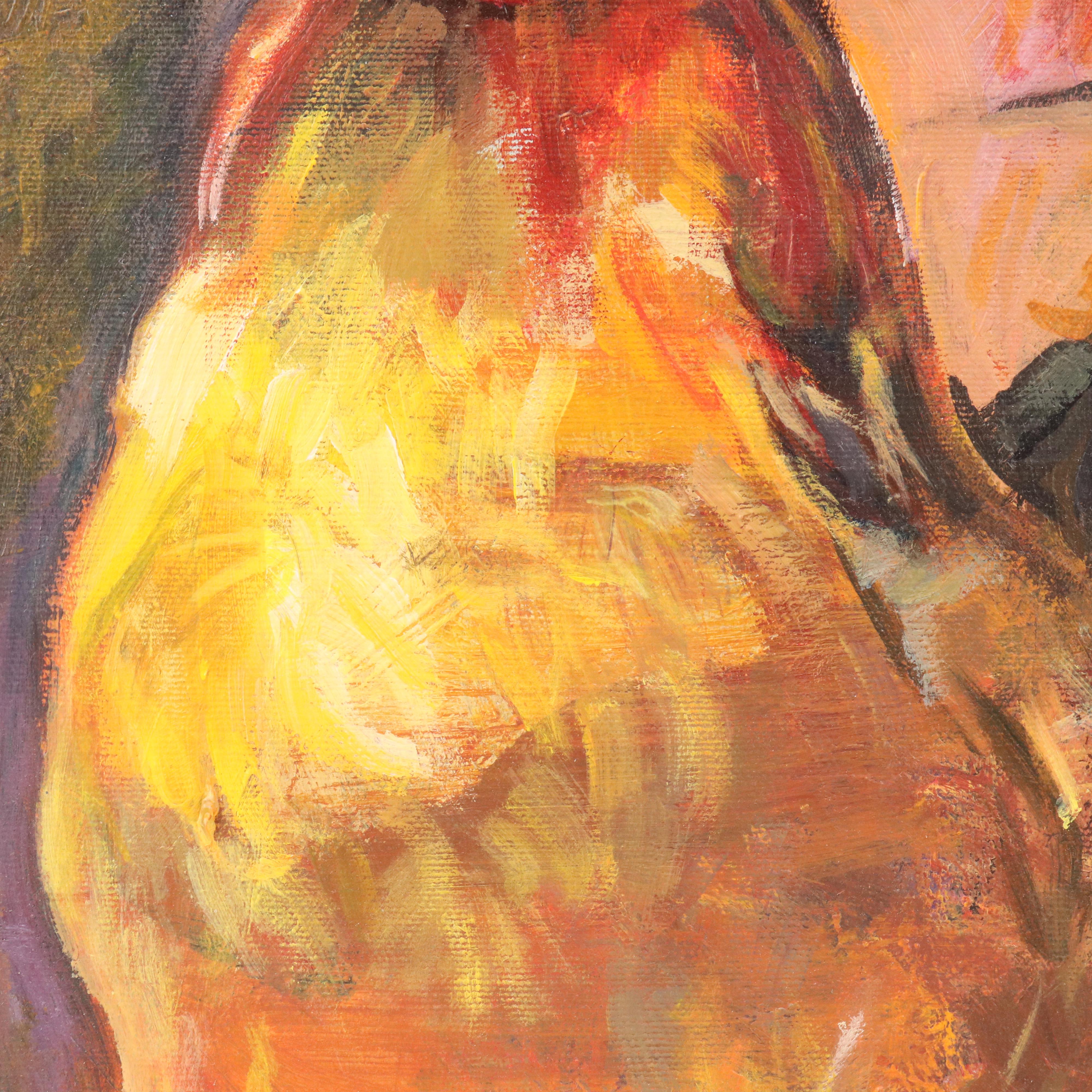 Oil Painting of Rooster, Late 20th/ 21st Century