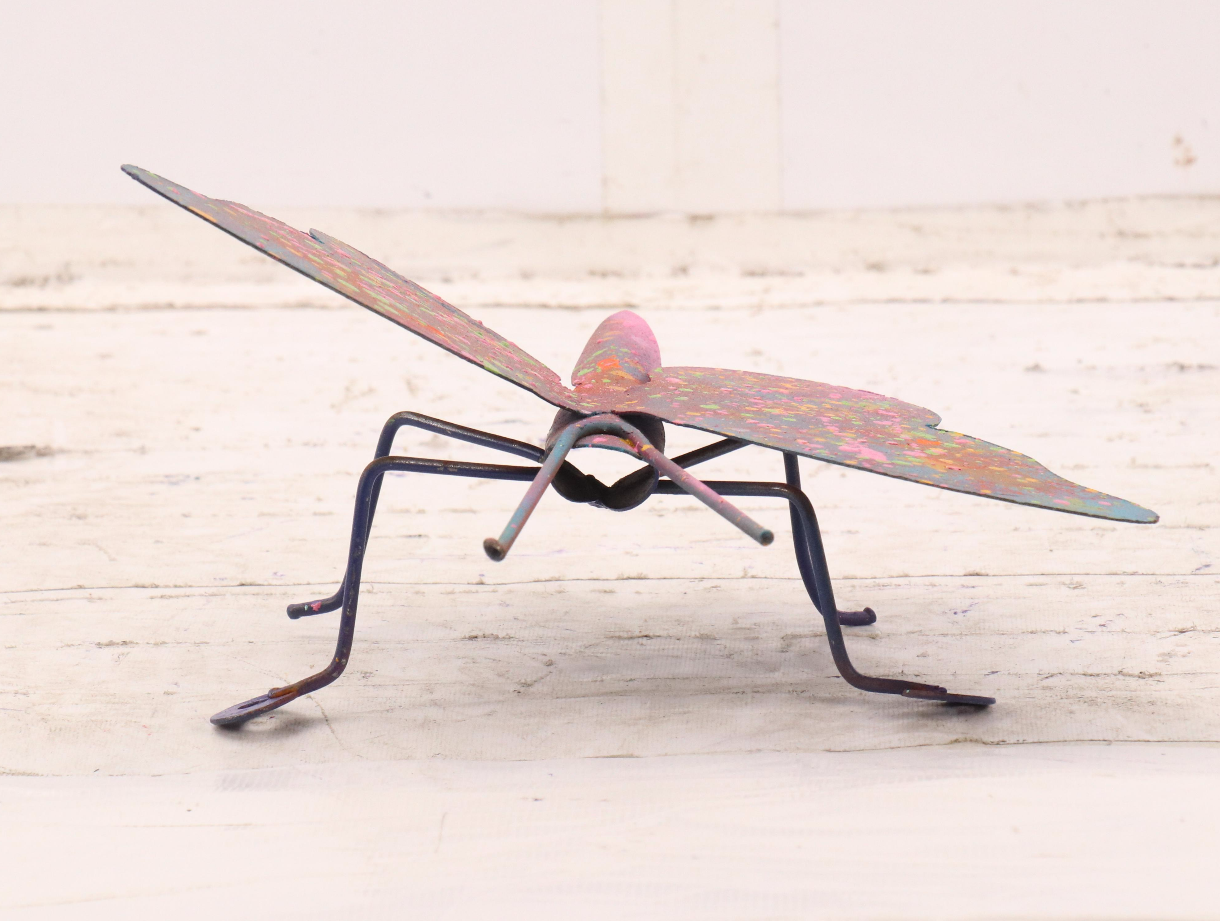 E.M. Zax Painted Metal Butterfly Sculpture, 2024