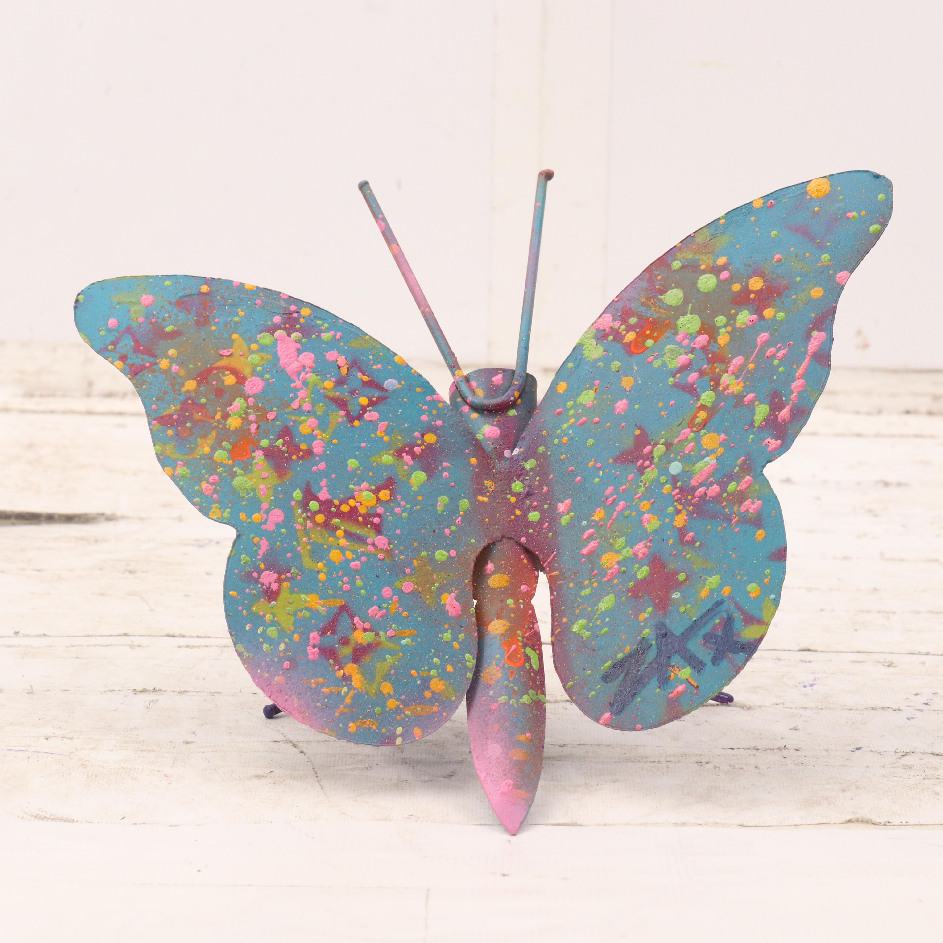 E.M. Zax Painted Metal Butterfly Sculpture, 2024