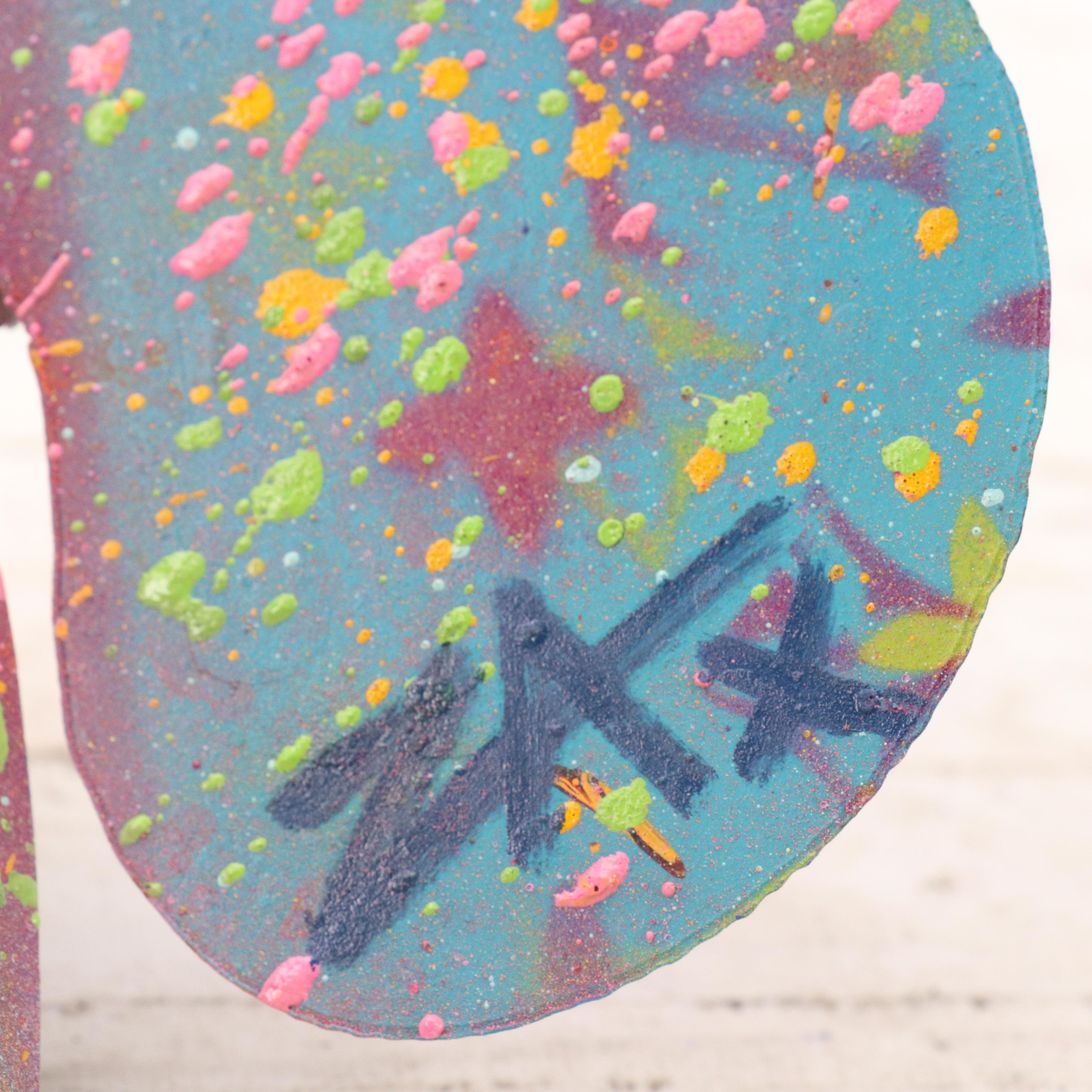 E.M. Zax Painted Metal Butterfly Sculpture, 2024