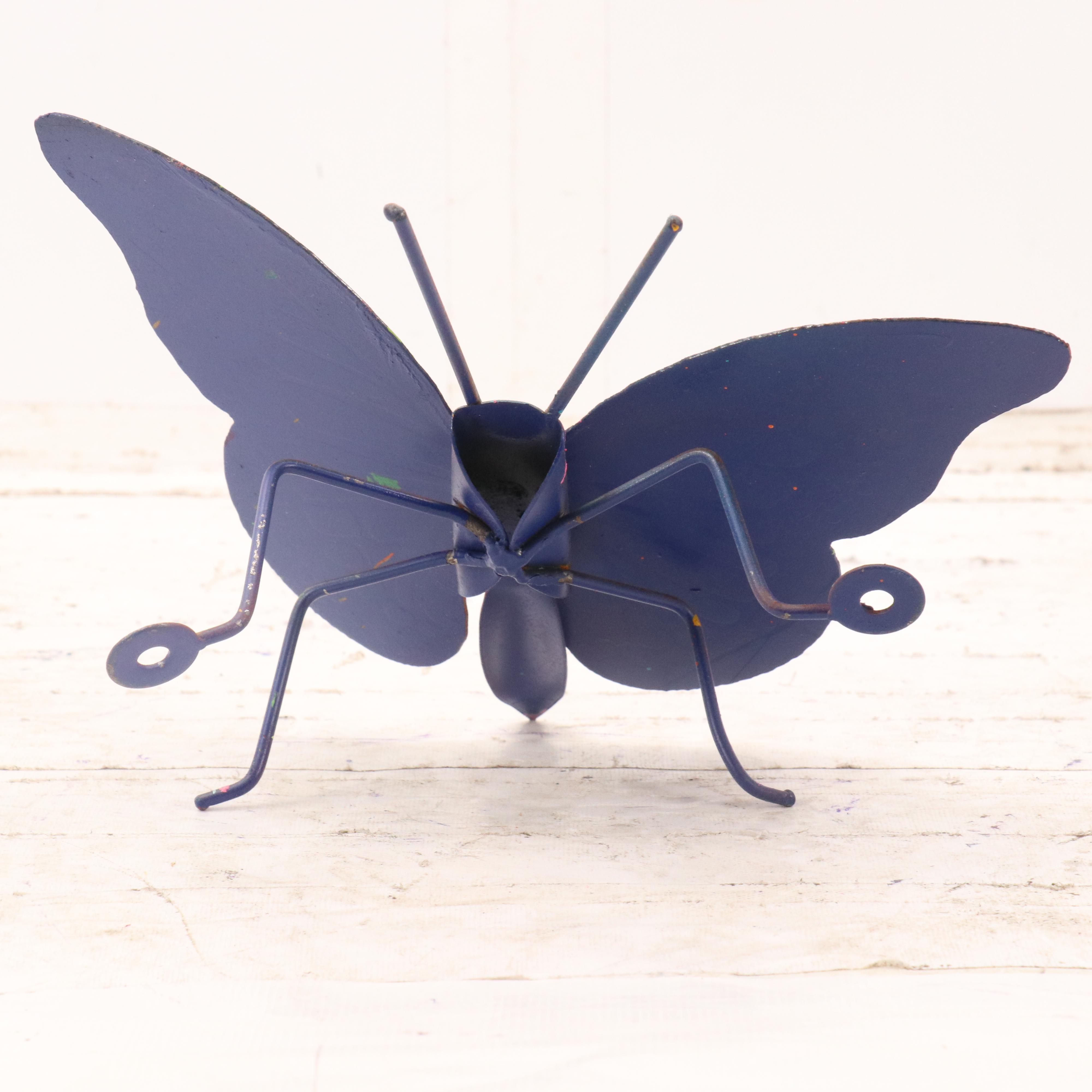 E.M. Zax Painted Metal Butterfly Sculpture, 2024