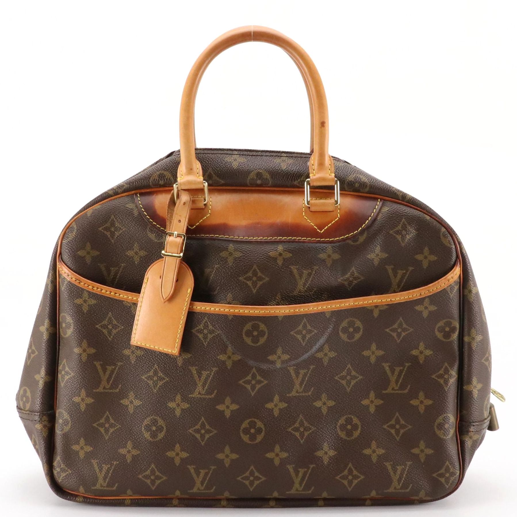 Louis Vuitton Deauville Handbag in Monogram Canvas and Vachetta Leather
