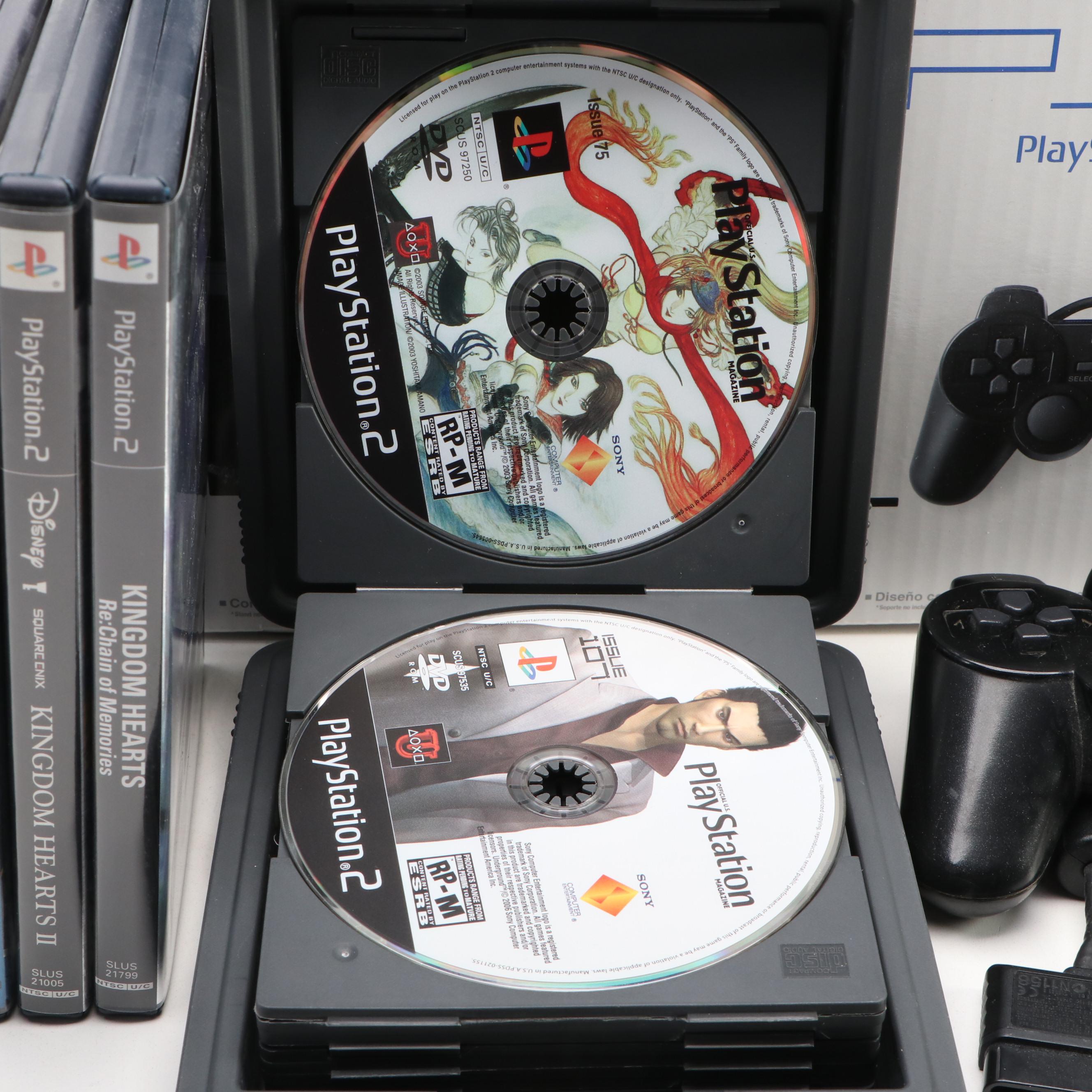 Sony PlayStation 2 Console with Video Games, Controllers, Memory Cards, and More