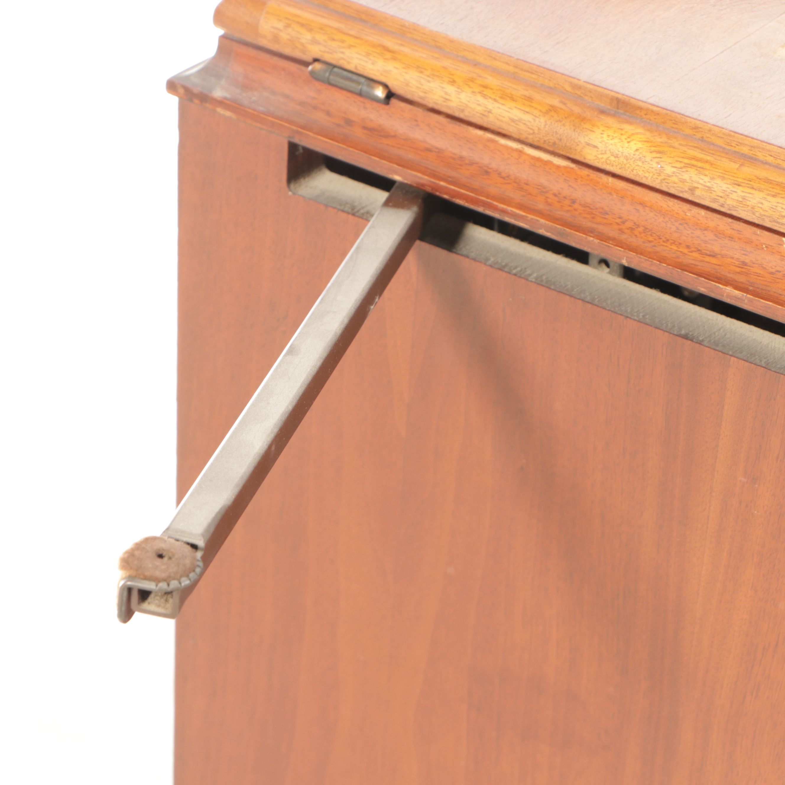 Singer MCM Model 15 Sewing Machine Table and Storage Stool, 1942