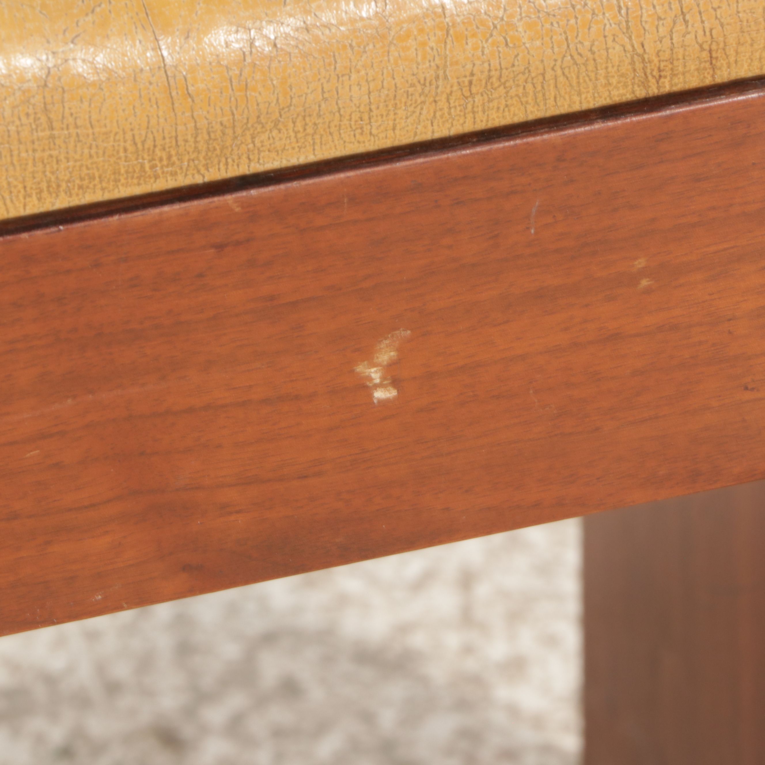 Singer MCM Model 15 Sewing Machine Table and Storage Stool, 1942