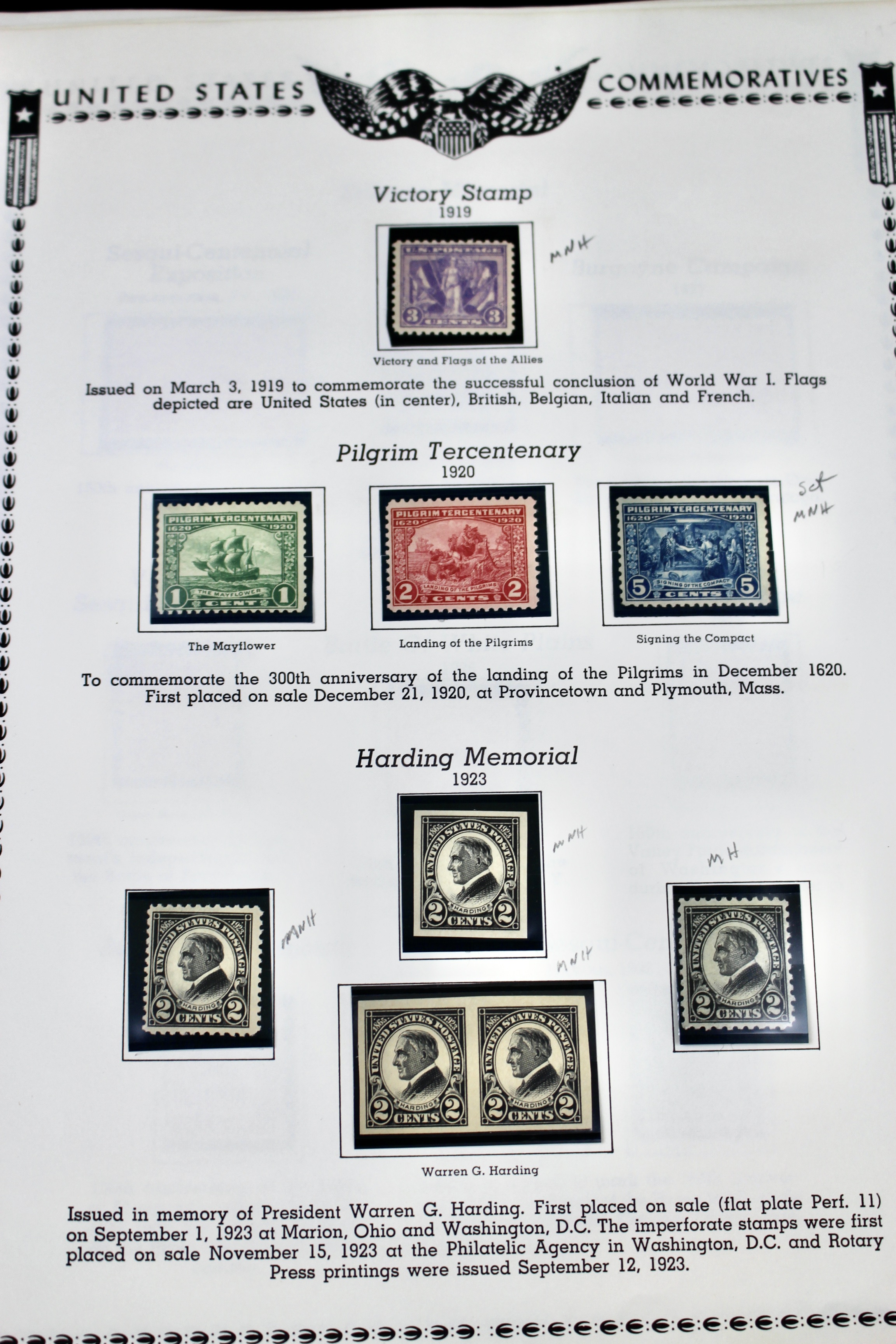 Mint Condition U.S. Stamp Collection, 1919 to 1935