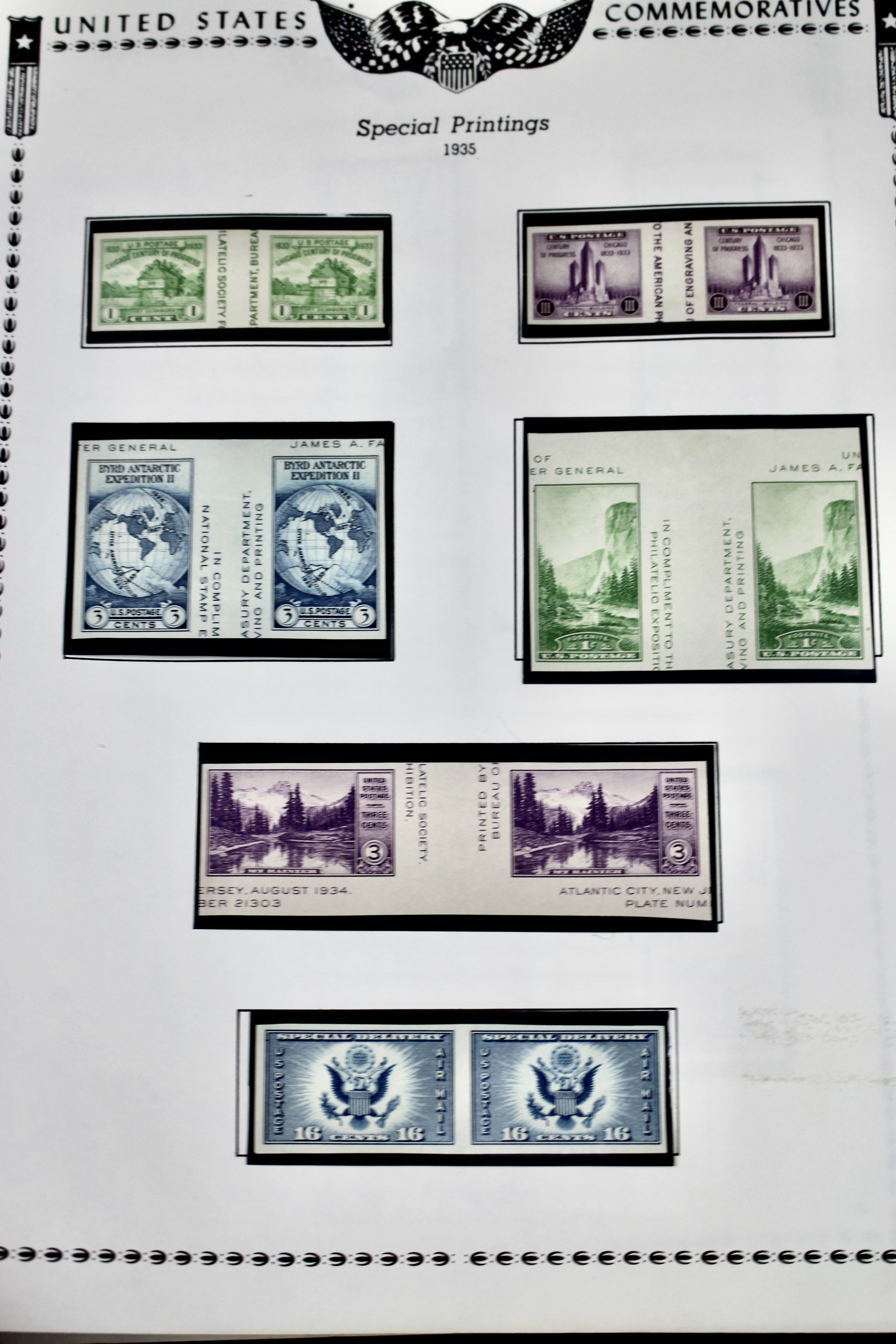 Mint Condition U.S. Stamp Collection, 1919 to 1935