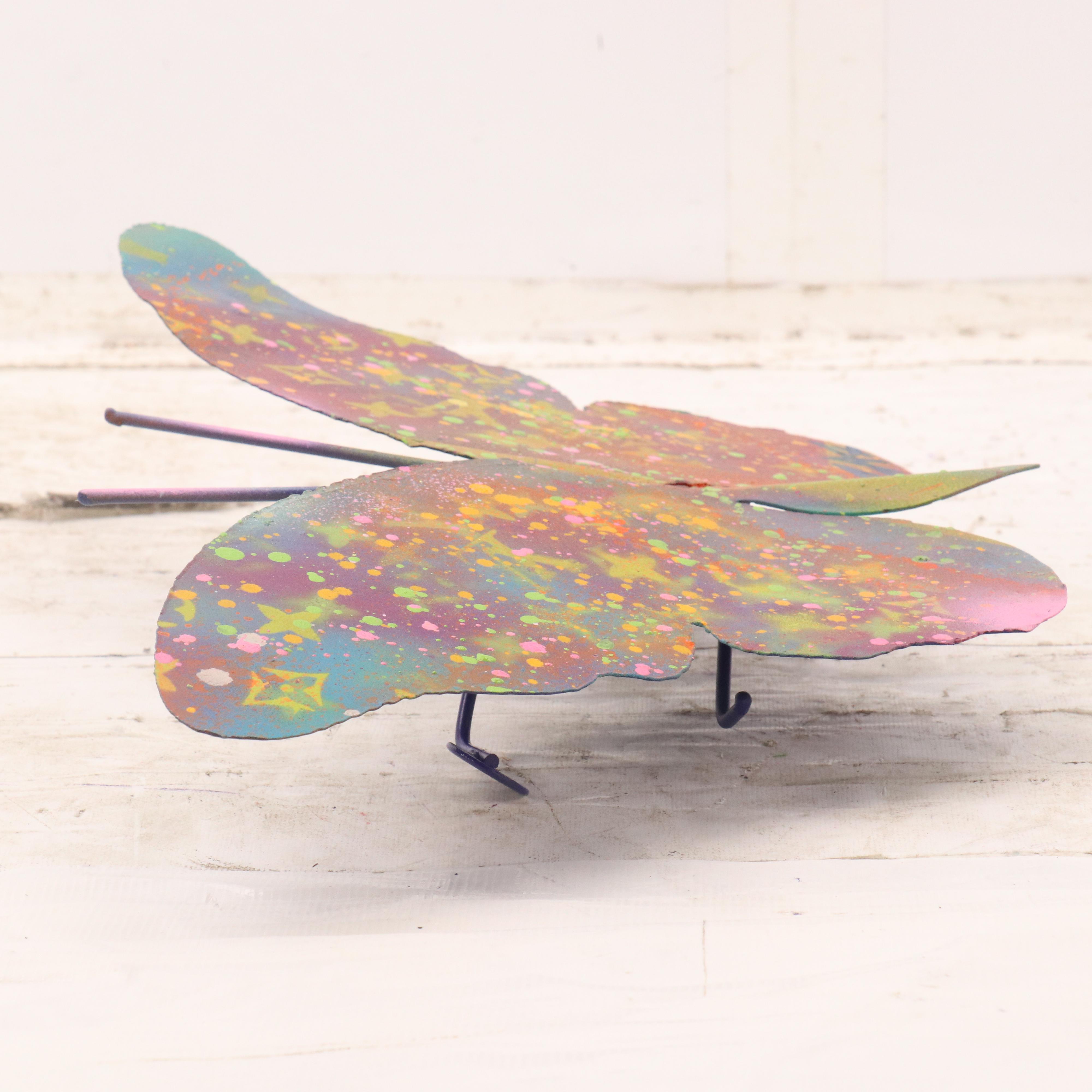 E.M. Zax Painted Metal Butterfly Sculpture, 2024