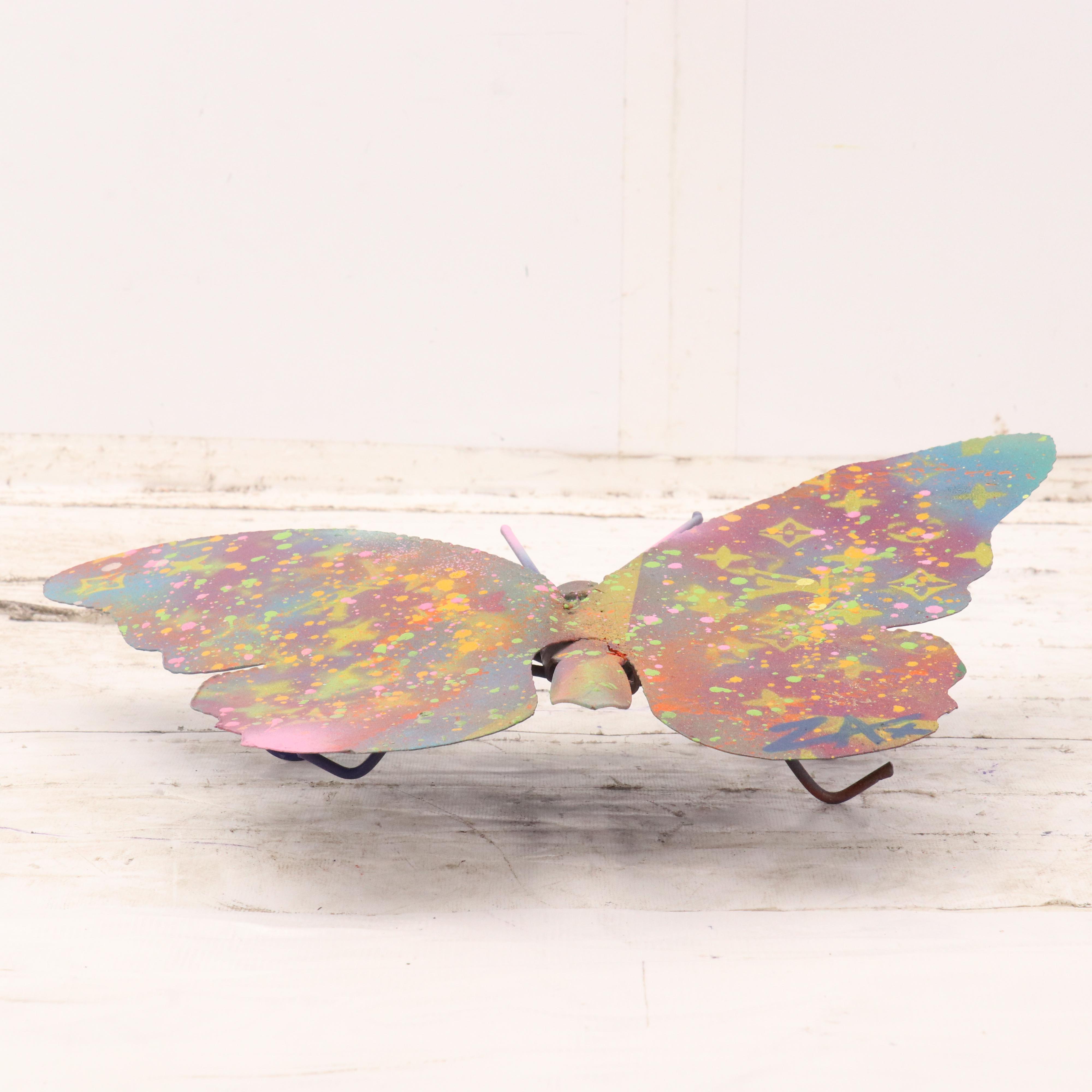 E.M. Zax Painted Metal Butterfly Sculpture, 2024