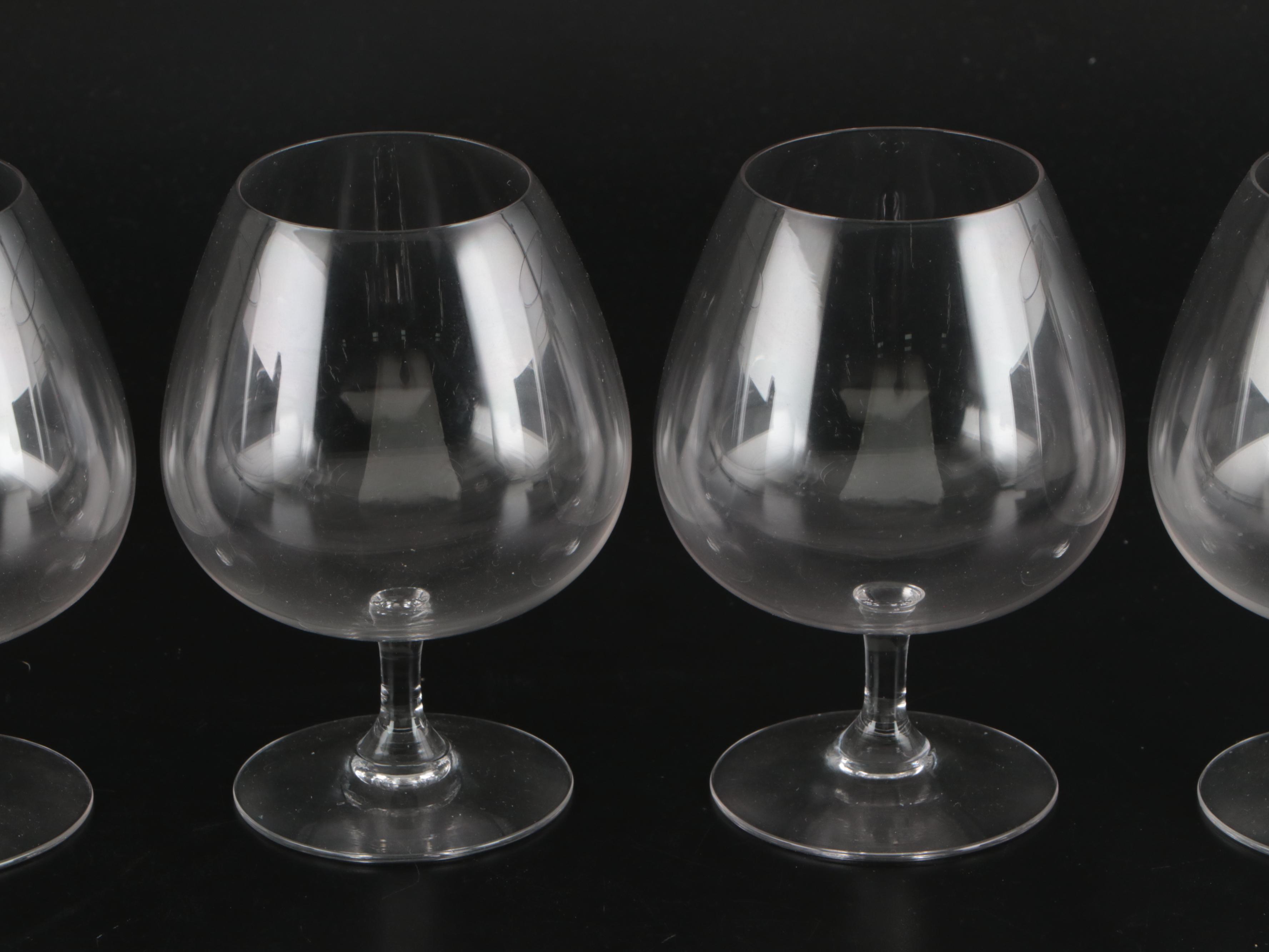 Set of Six Glass Cognac Snifters