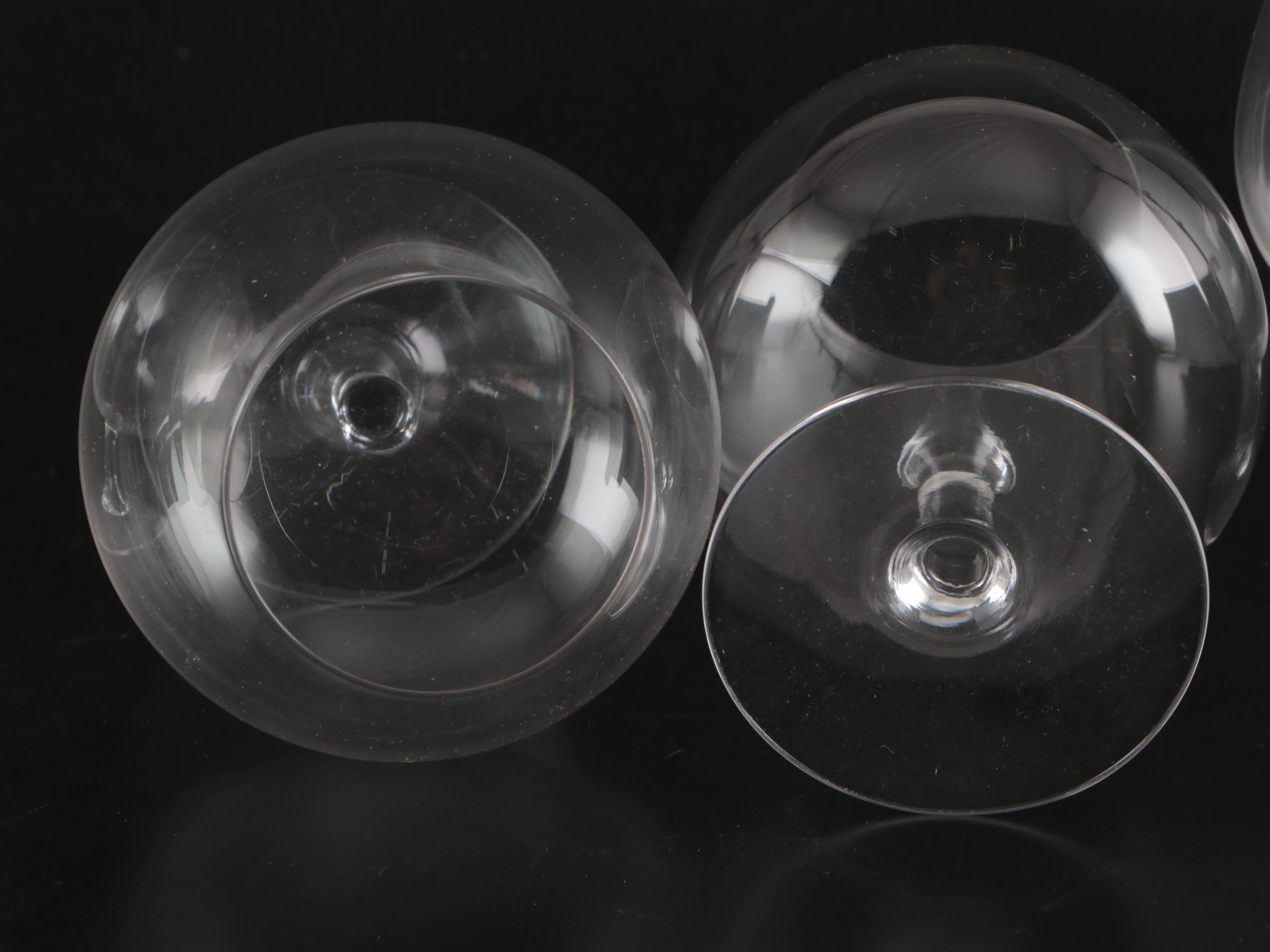 Set of Six Glass Cognac Snifters