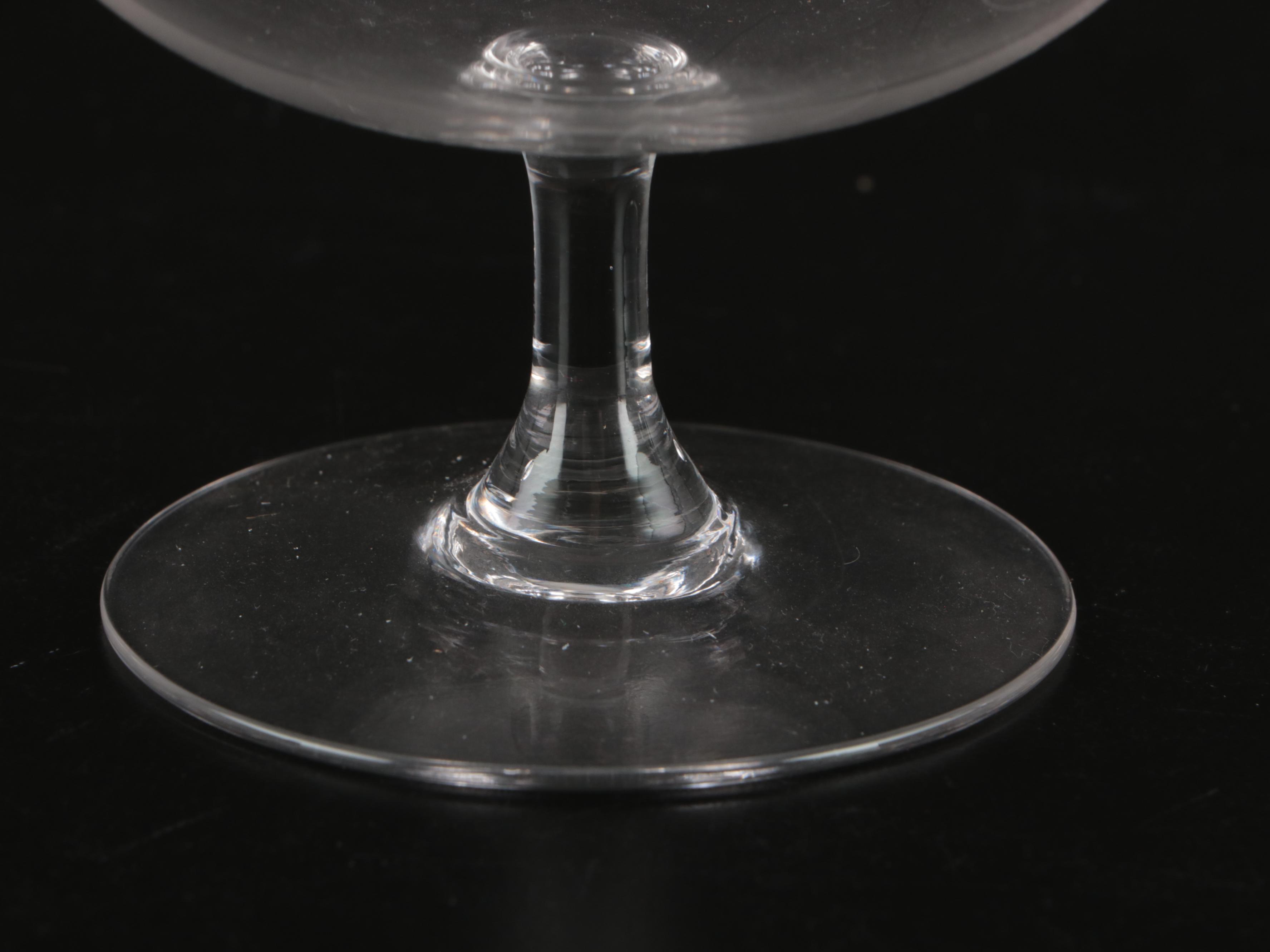 Set of Six Glass Cognac Snifters