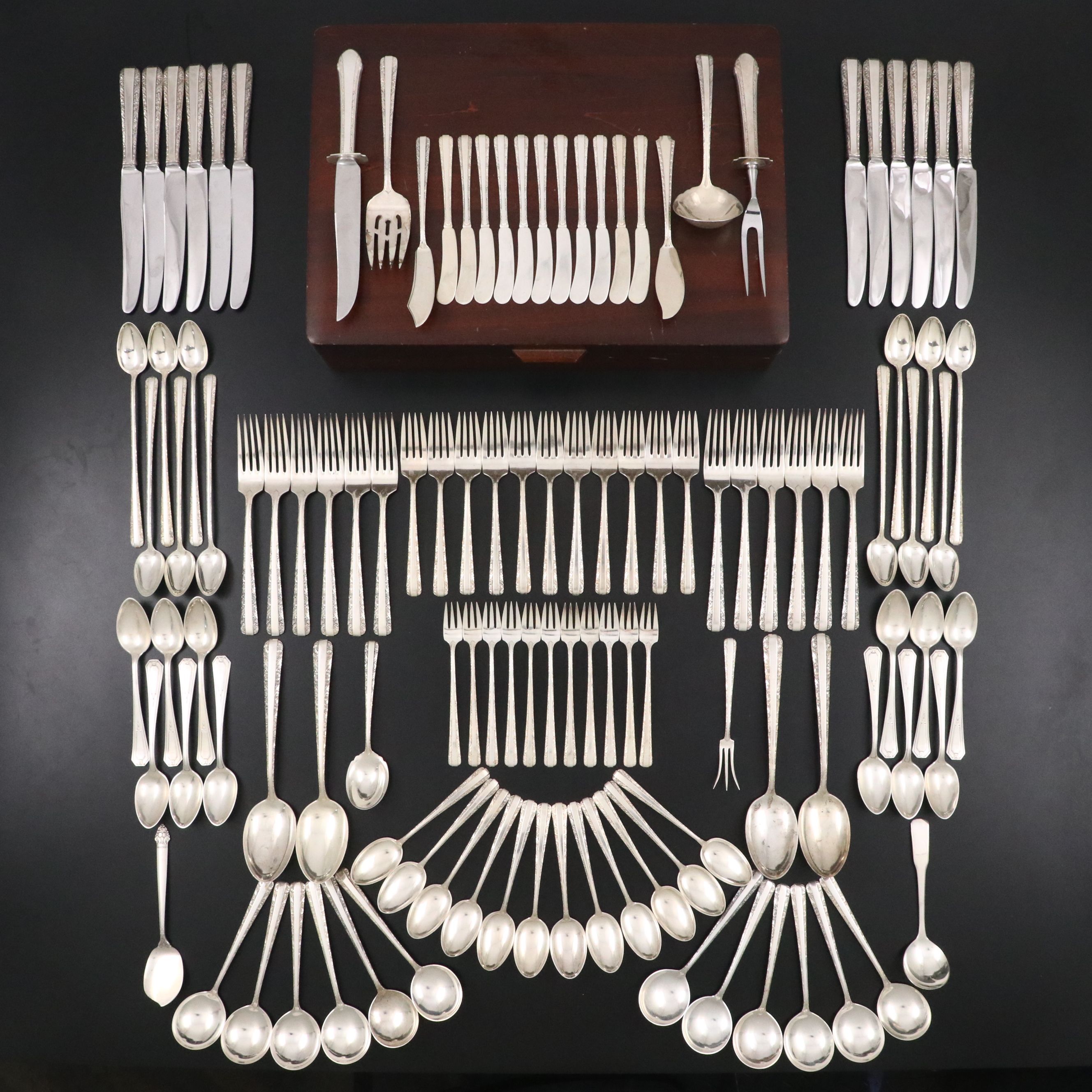 Towle "Candlelight" Sterling Flatware with Other Sterling and Plate Spoons