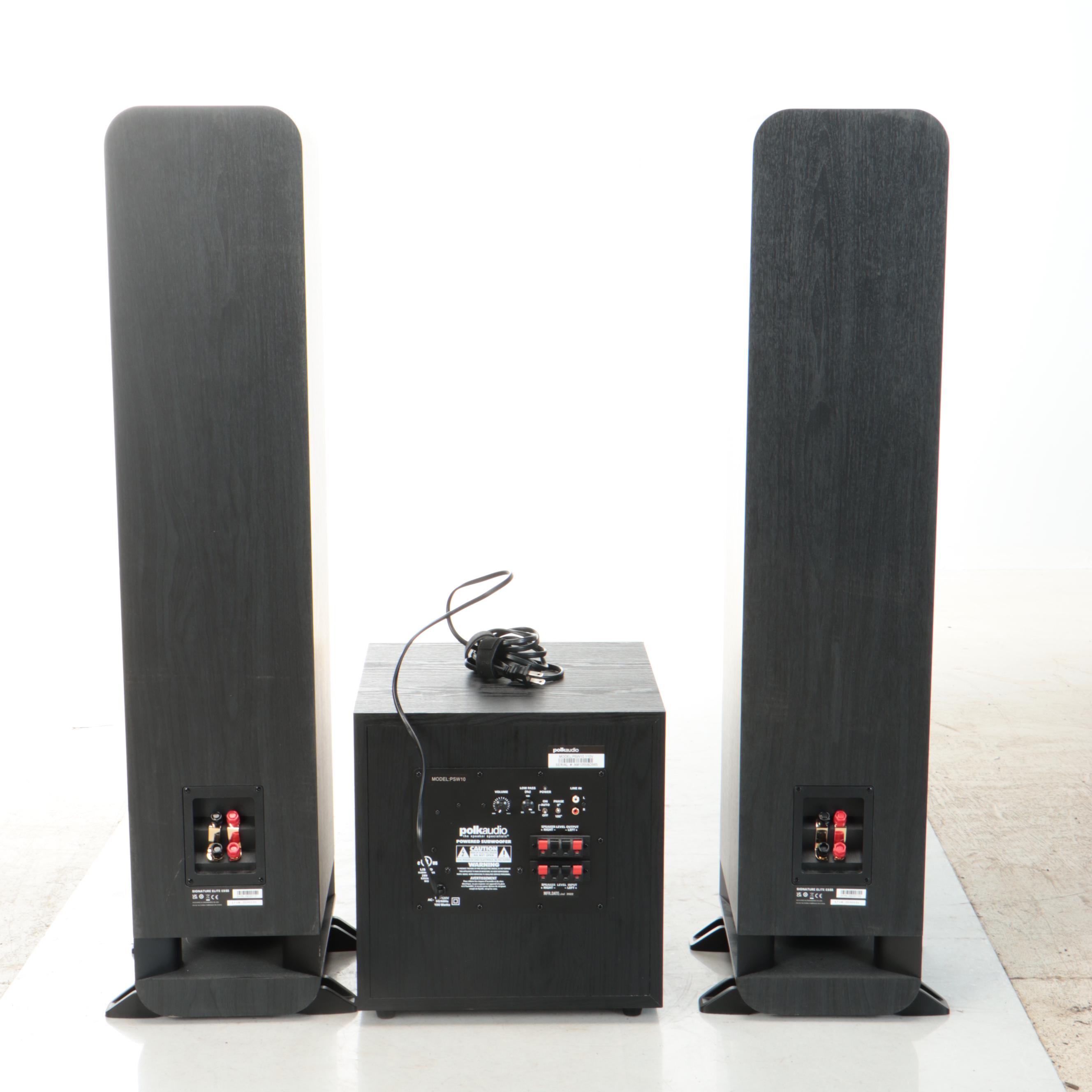 Polk Audio Signature Elite ES55 Floor Standing Speakers with PSW10 Subwoofer