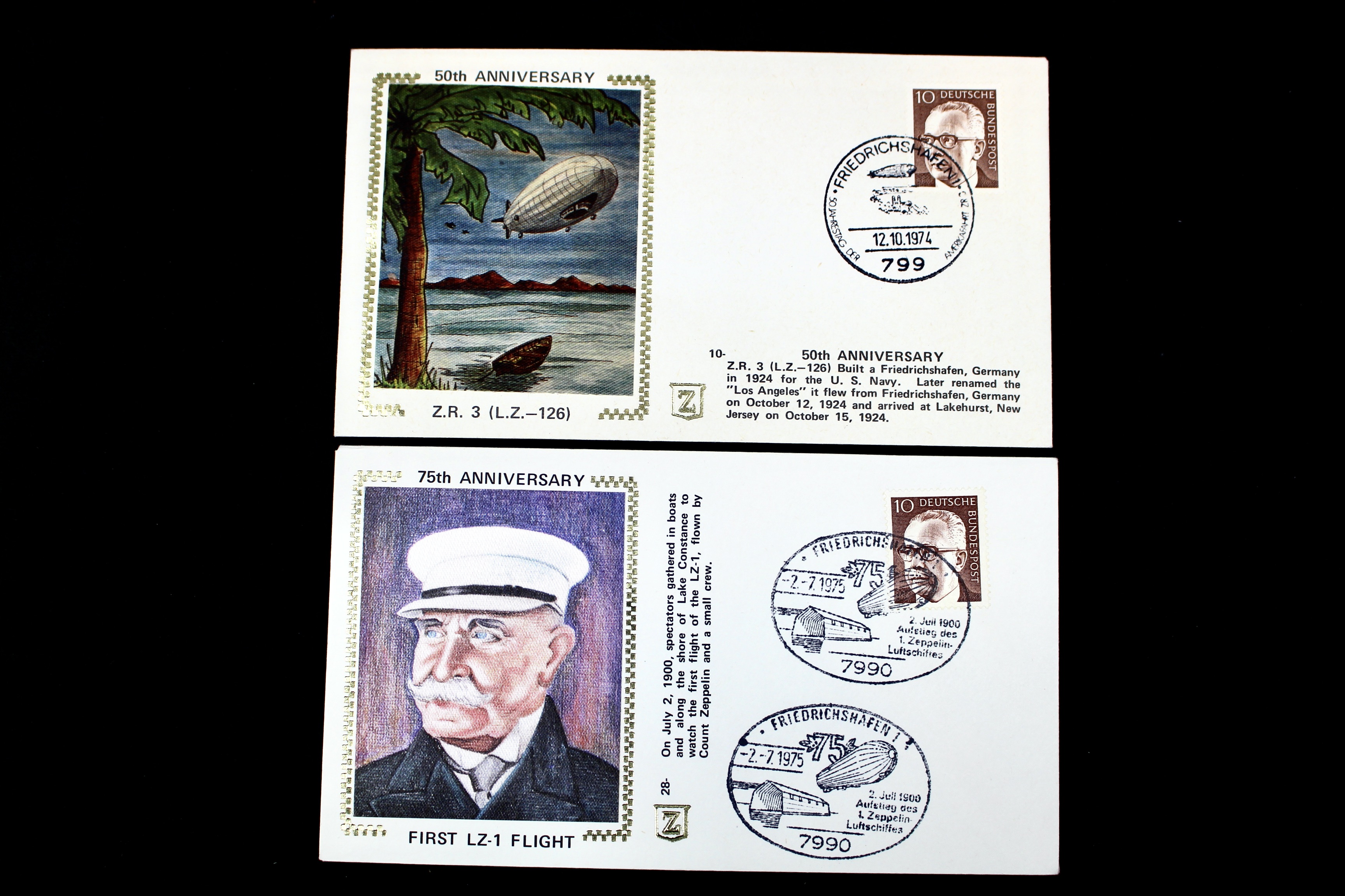 Nineteen Silk Cachet Commemorative Graf Zeppelin Postal Covers