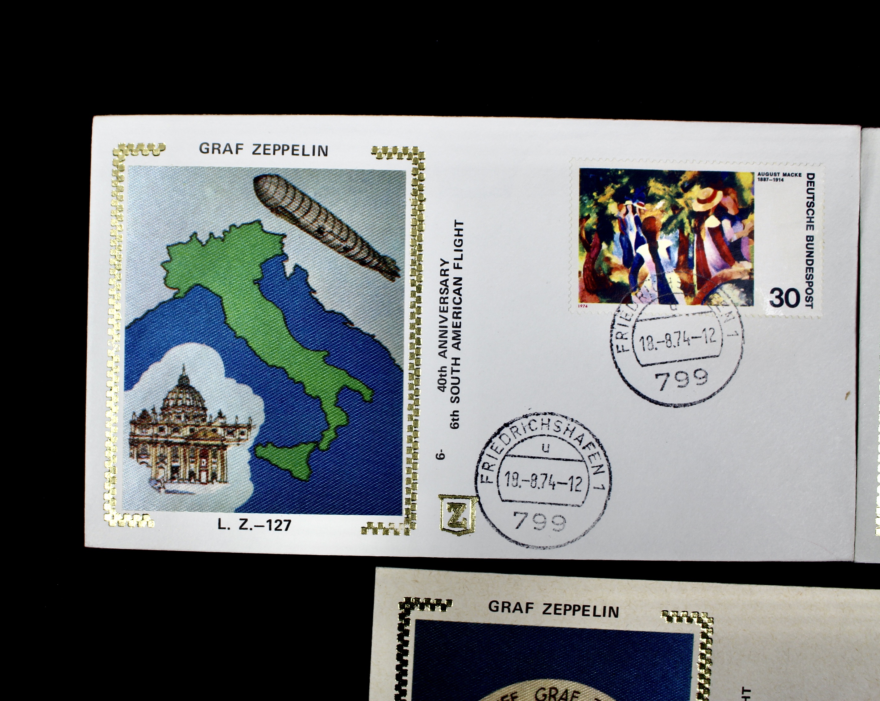 Nineteen Silk Cachet Commemorative Graf Zeppelin Postal Covers