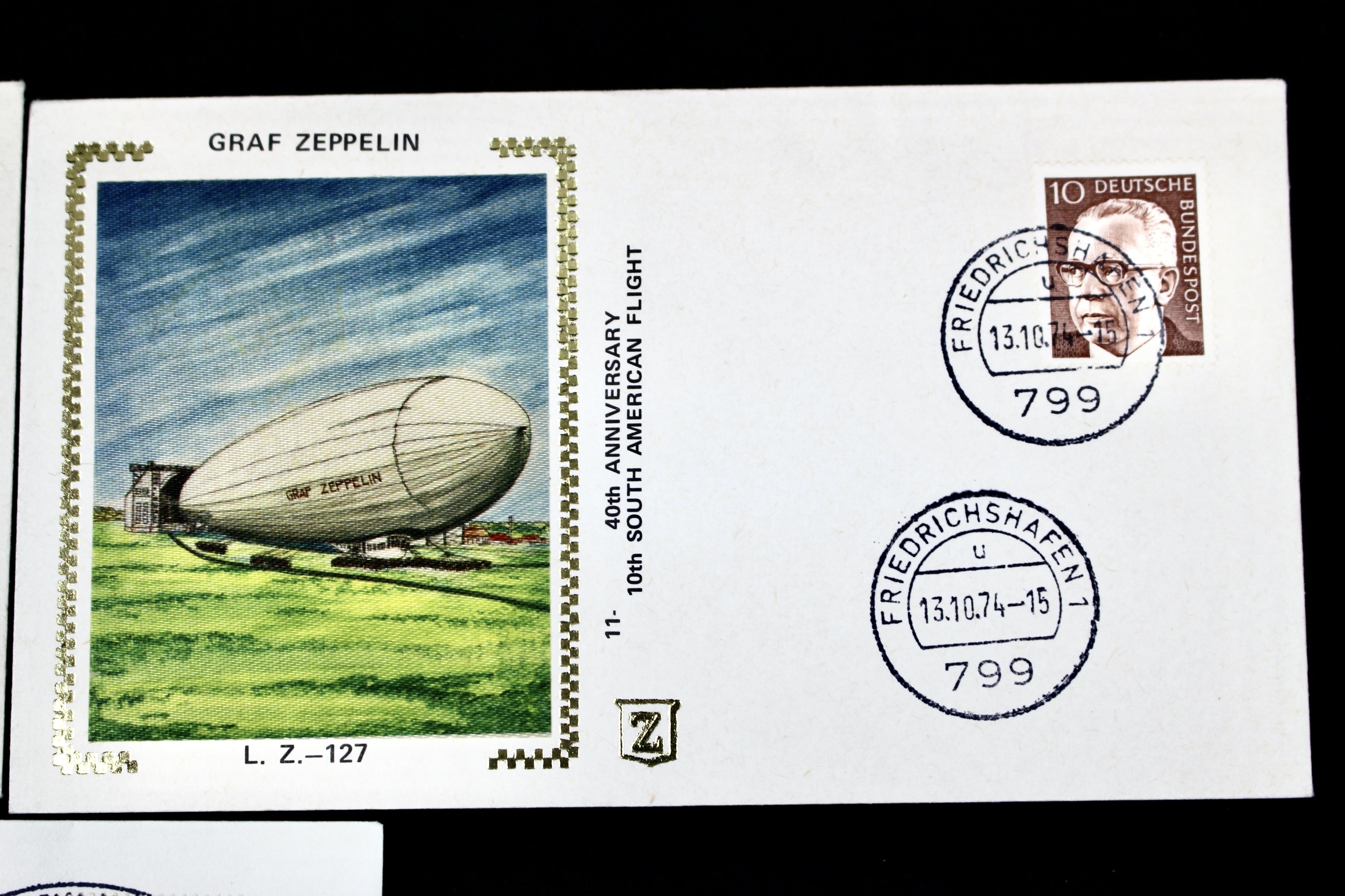 Nineteen Silk Cachet Commemorative Graf Zeppelin Postal Covers