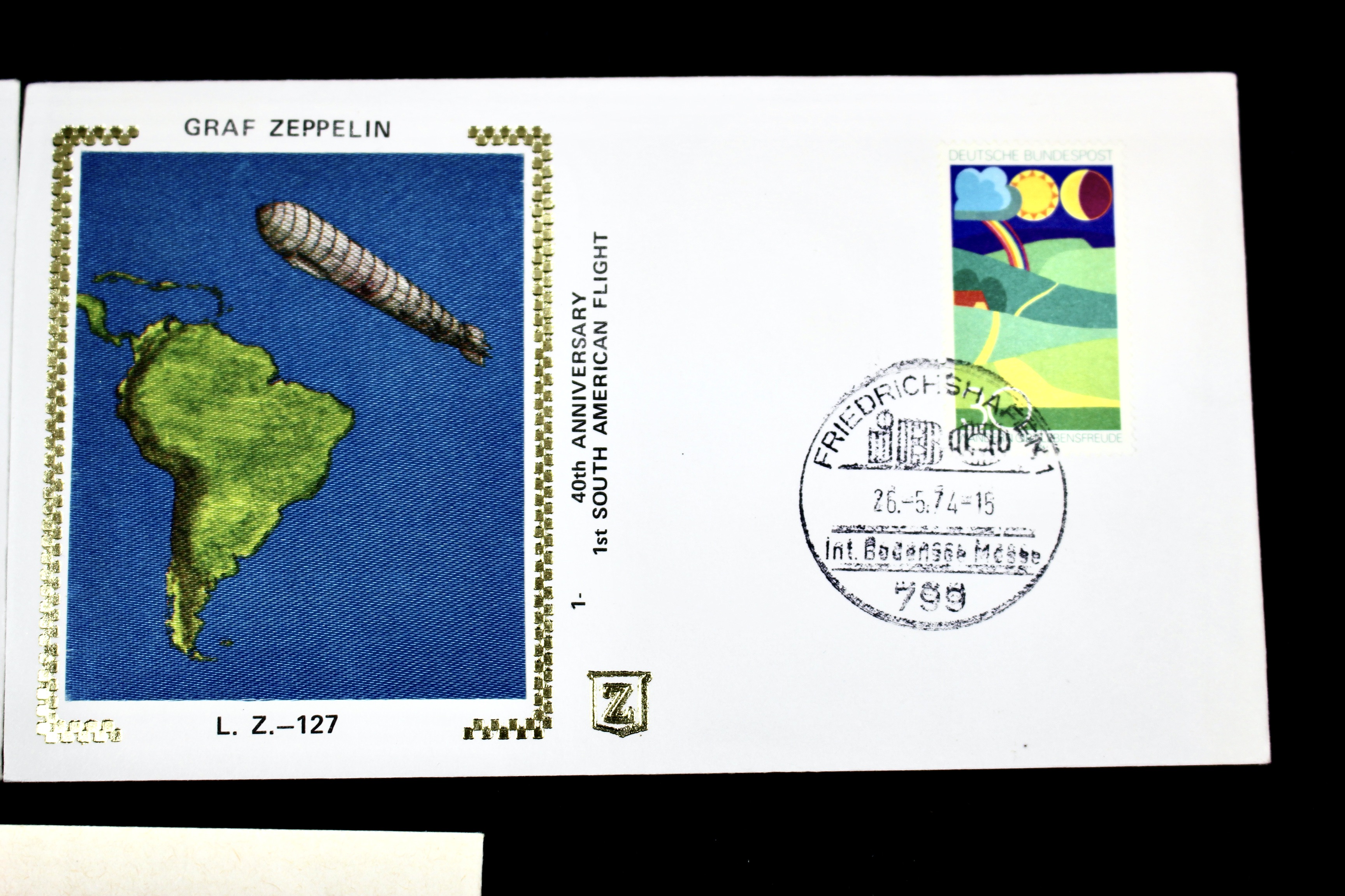Nineteen Silk Cachet Commemorative Graf Zeppelin Postal Covers