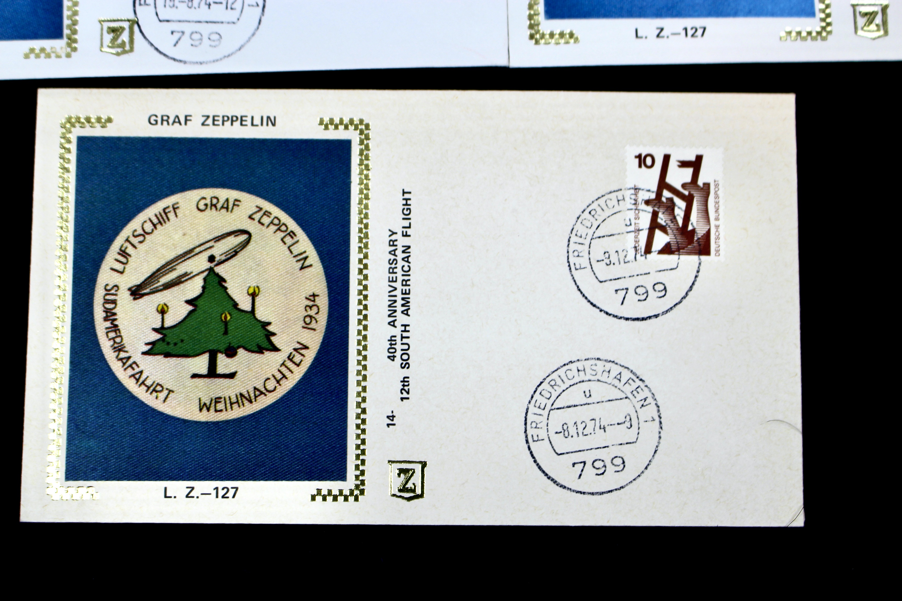 Nineteen Silk Cachet Commemorative Graf Zeppelin Postal Covers