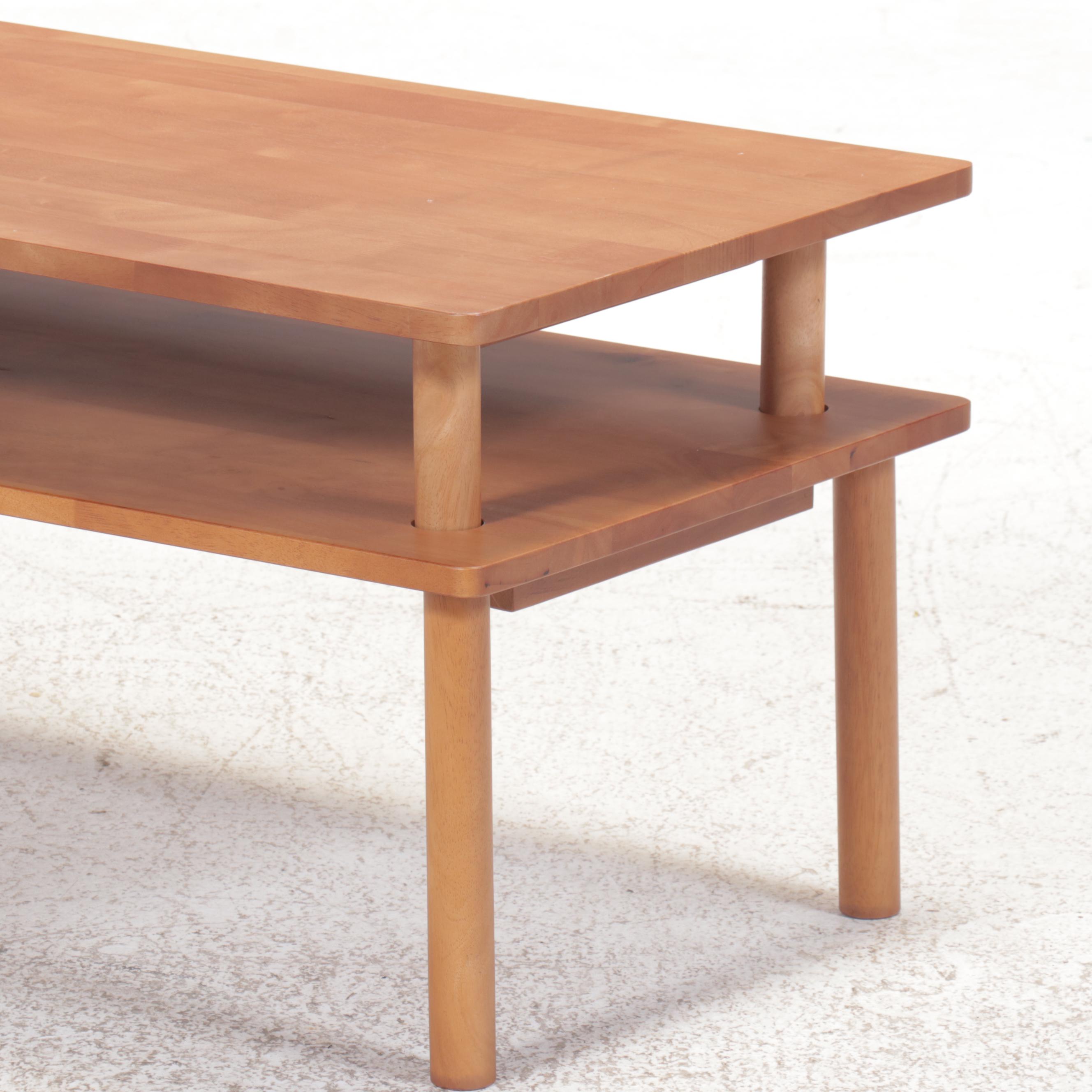 Danish Modern Maple Stacking Coffee Table