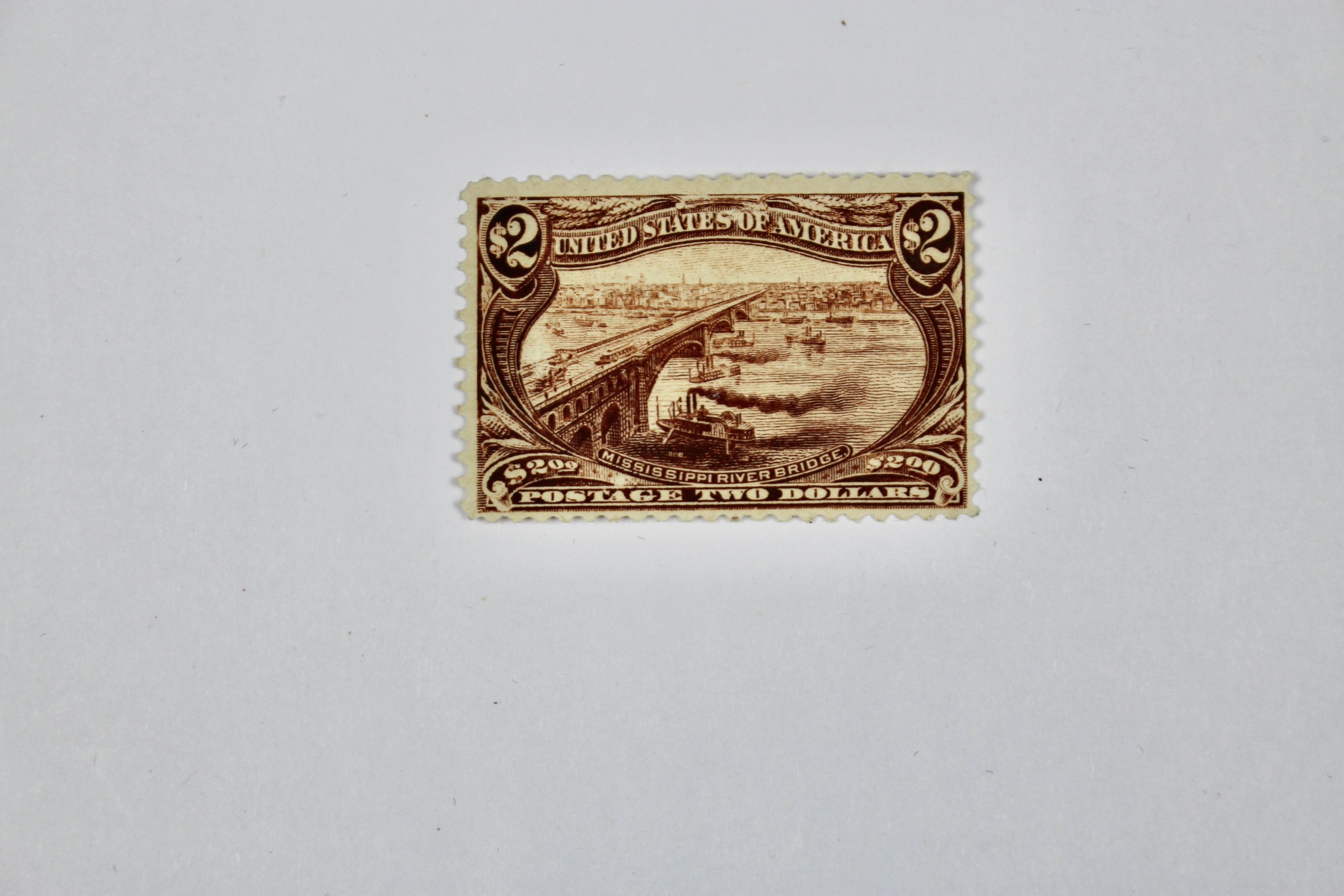 $2 Trans-Mississippi Postage Stamp, Scott 293, Unused, 1898