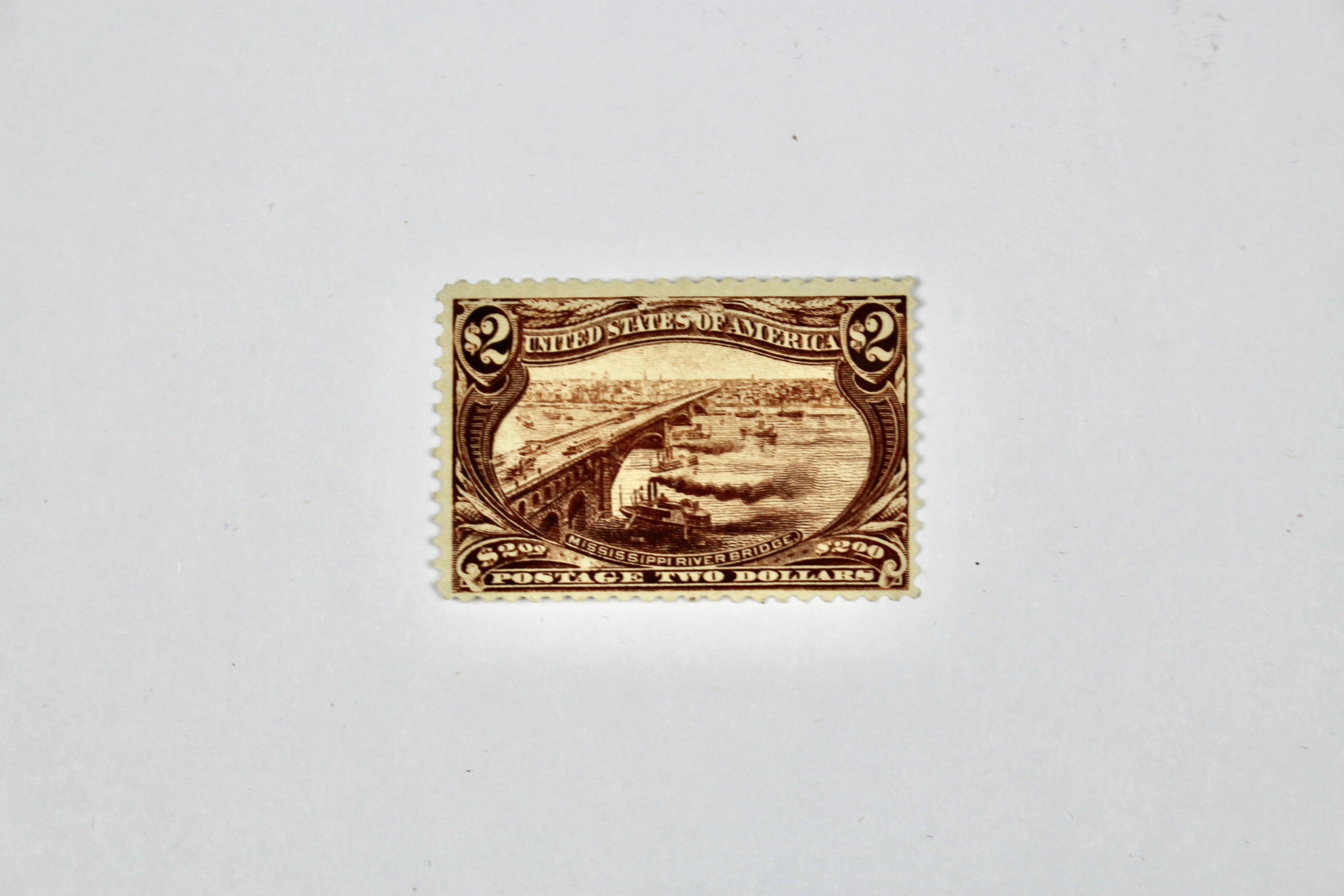 $2 Trans-Mississippi Postage Stamp, Scott 293, Unused, 1898